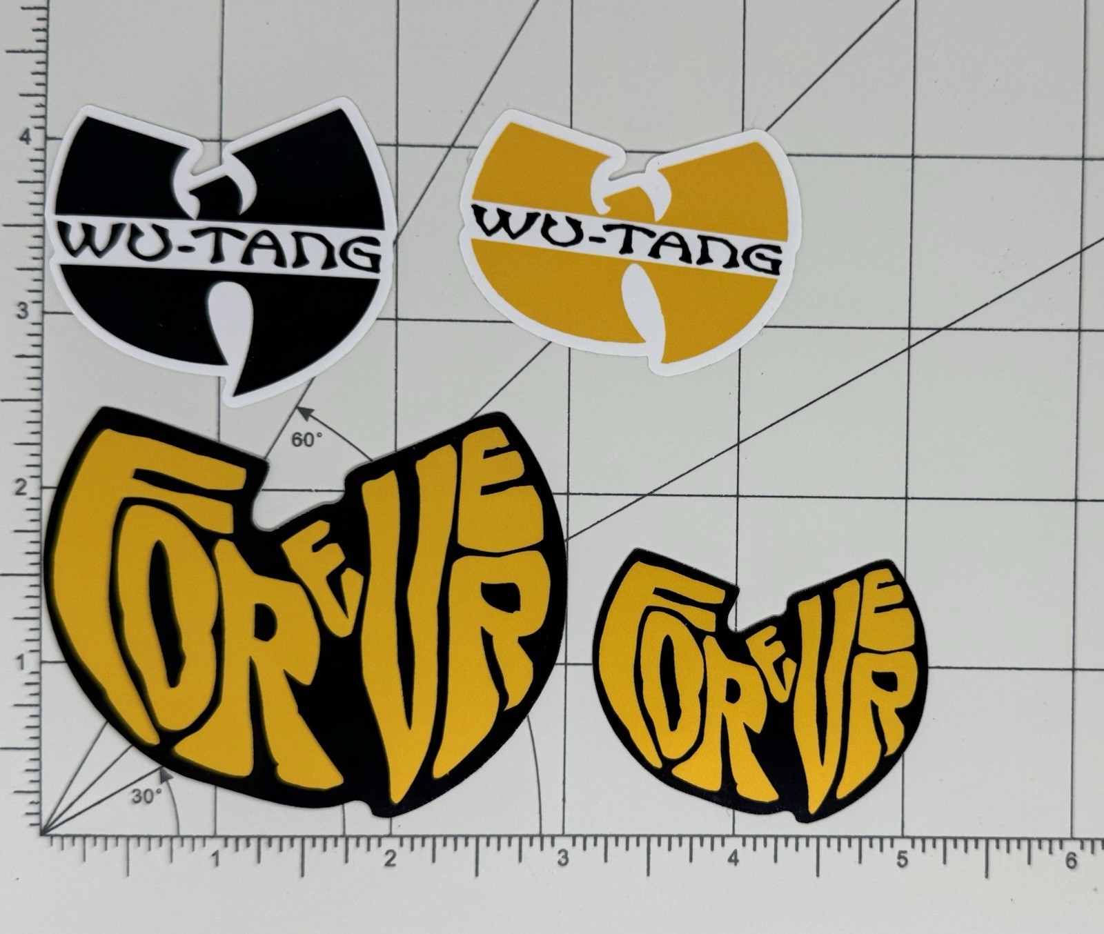 Wu Tang Clan Stickers Forever Logo 4 Sticker Lot