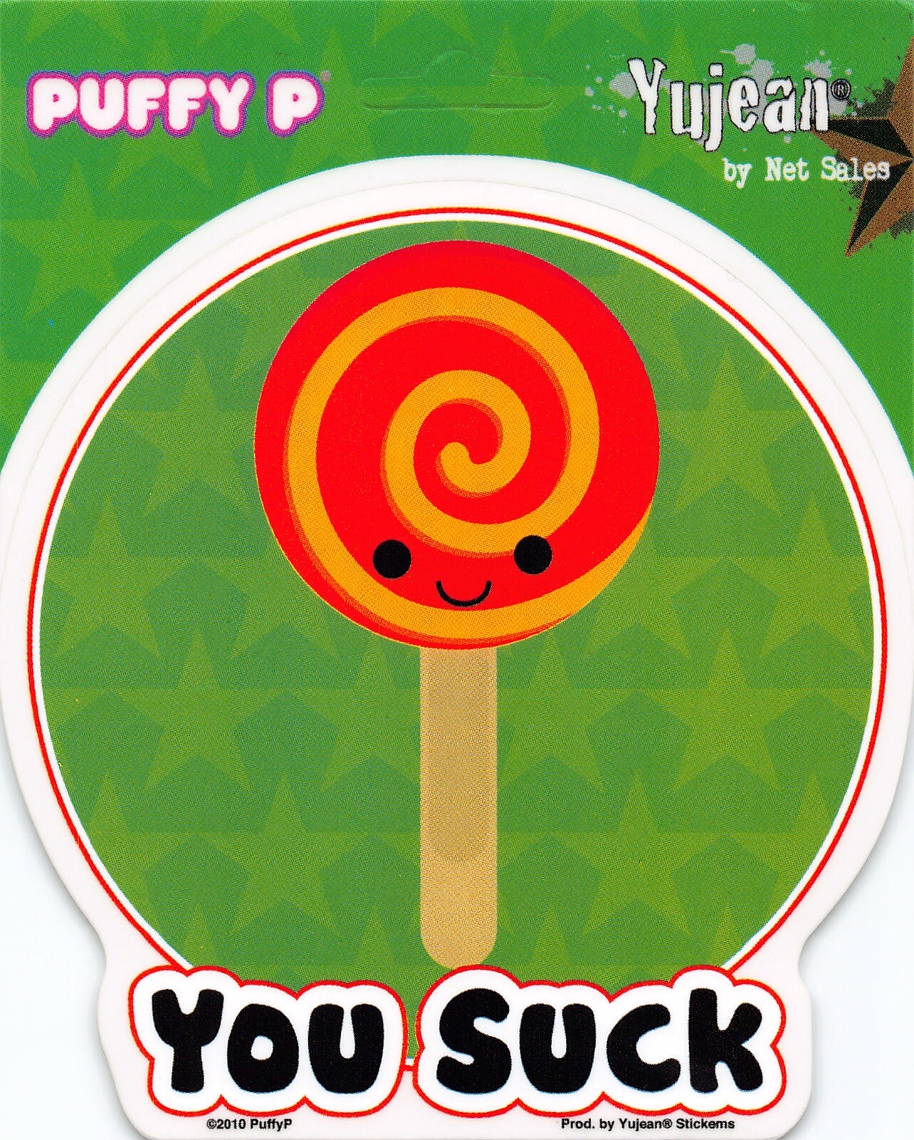 Lollipop You Suck Cartoon Puffy P Die-Cut Decal Sticker New Humor Kawaii Cute