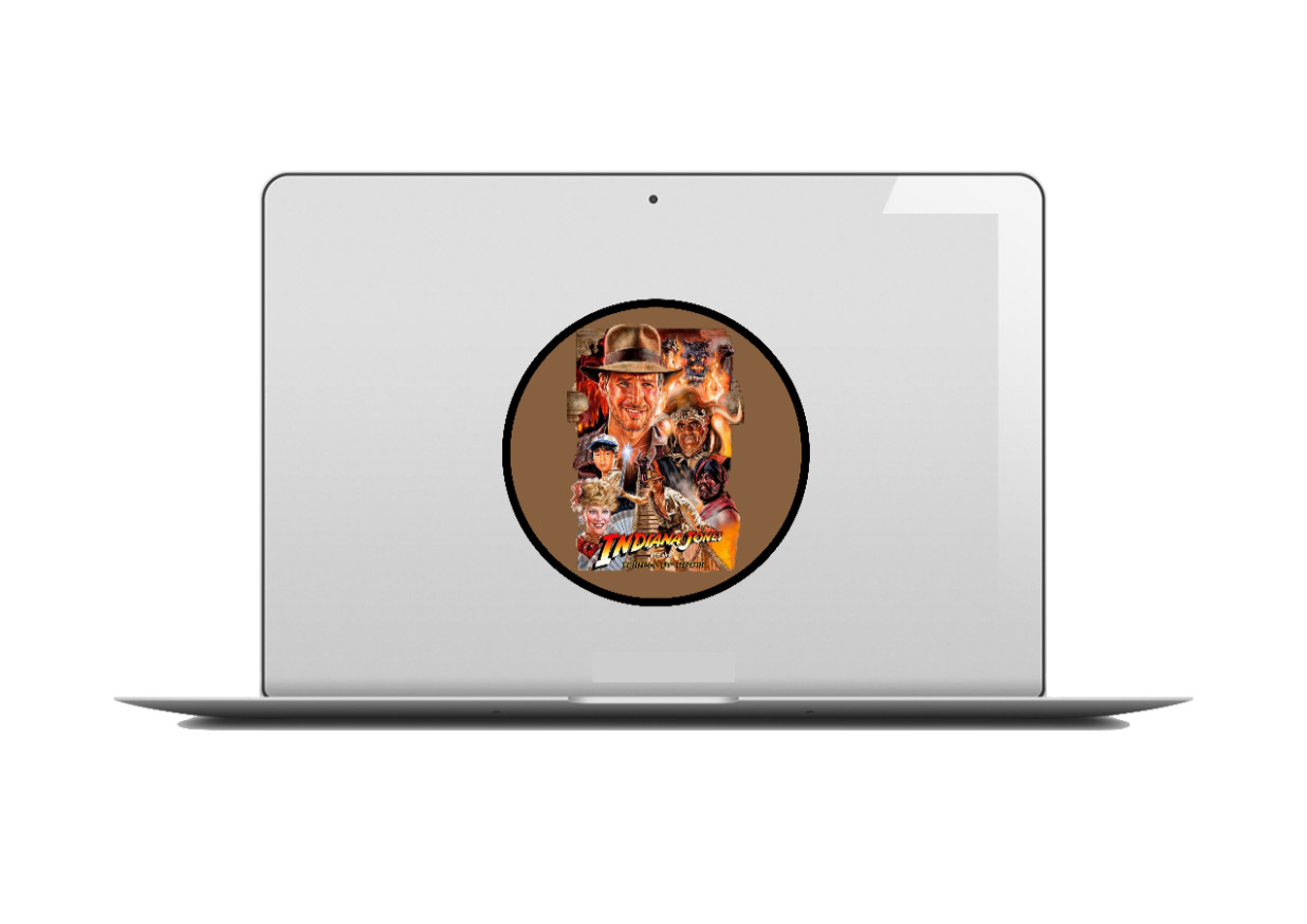 Movie – Indiana Jones – 4" Handmade Vinyl Decal Vehicle Laptop Cooler Cup 26-3