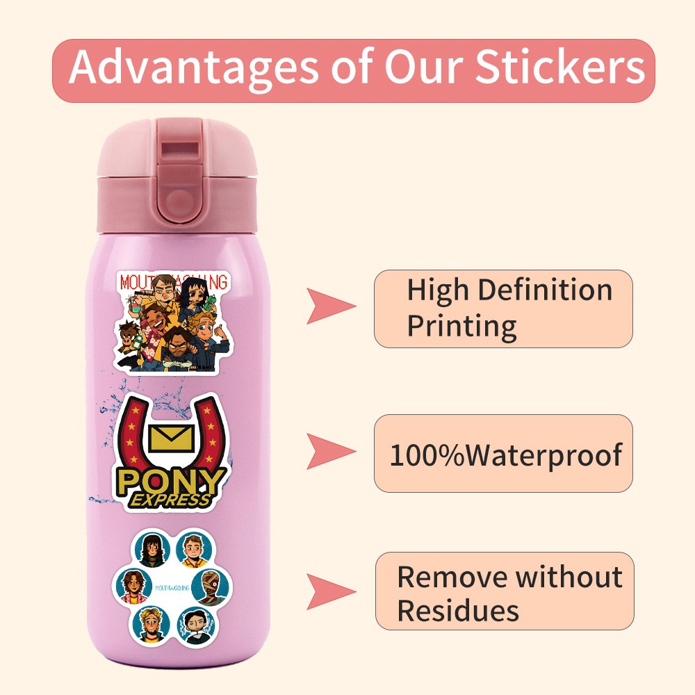 110Pcs Mouthwashing Stickers for Kids Teens Girls Scrapbooking Water Bottles