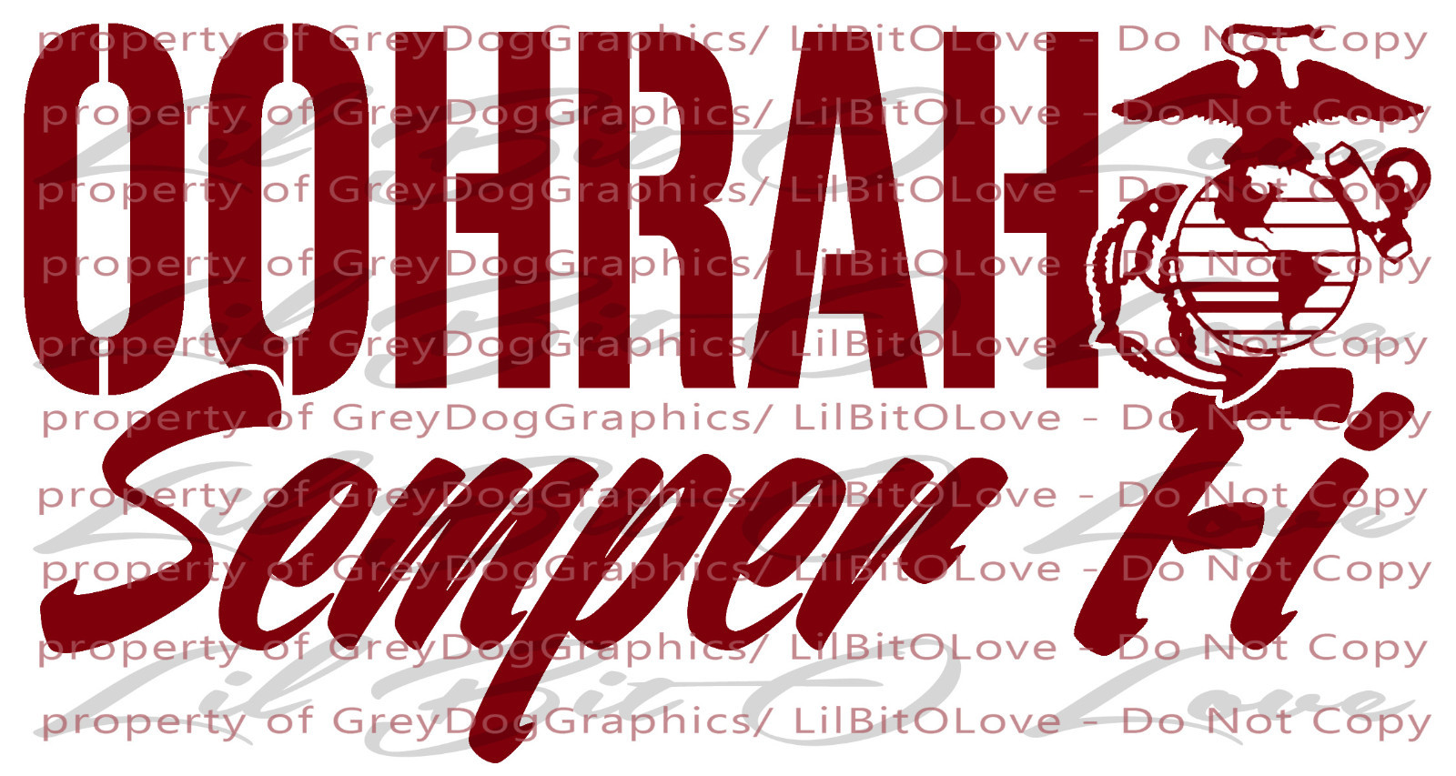 OohRah Semper Fi Vinyl Decal USMC EGA United States Marine Corps Sticker Fidelis
