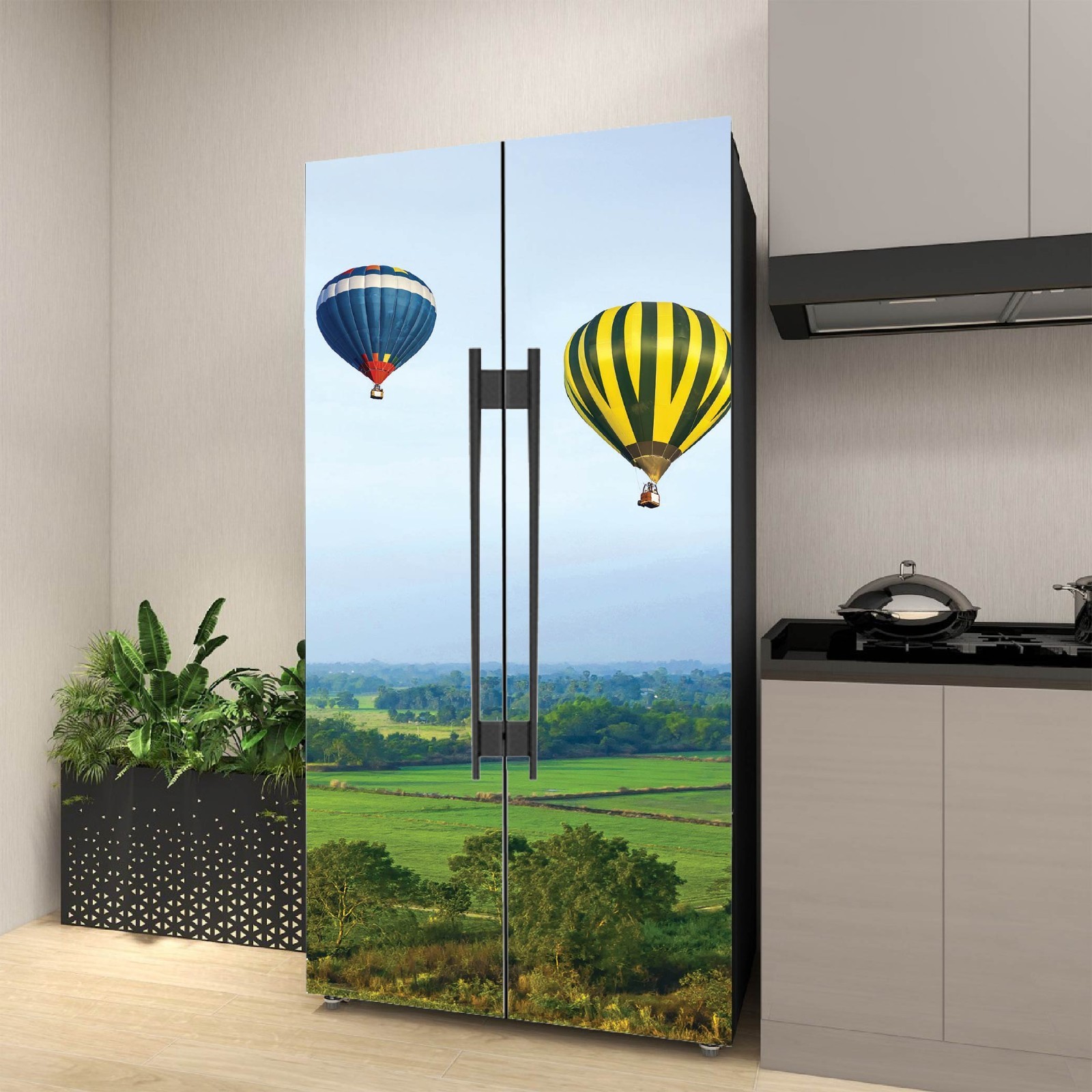 Nature Contact Paper Fridge Wrap, Waterproof Vinyl Cover