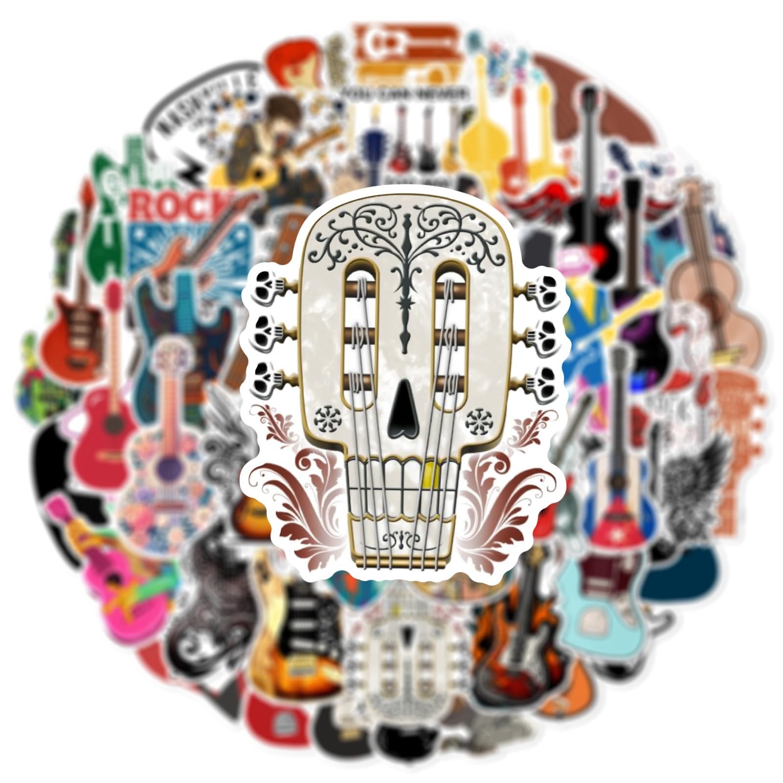 CEFANBD 50Pcs Musical Instrument Vinyl Stickers