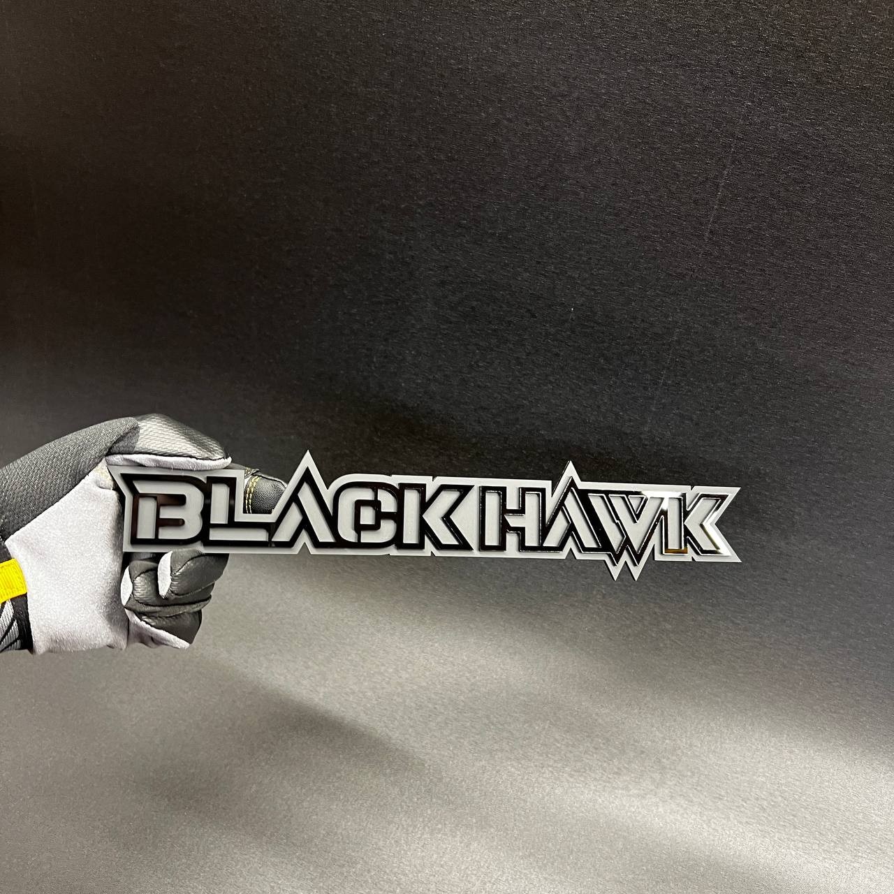 1PC BLACK HAWK Custom 3D Text Car Badge Fender Emblem Tailgate Toolbox Decal