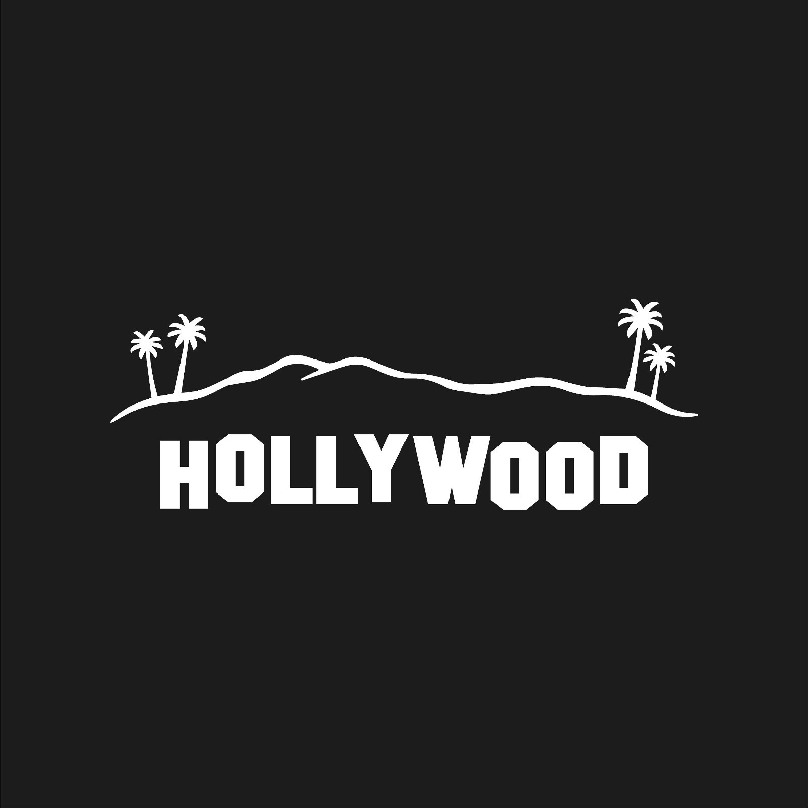 Hollywood Hill Sign Mountain Vinyl Decal Los Angeles Skyline California Sticker