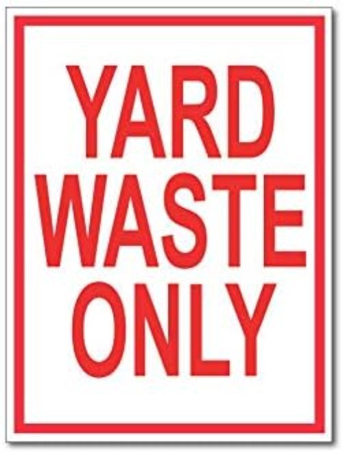 Durable Vinyl Yard Waste Only Stickers – 6×8 Inches for Easy Labeling, 4 Pack