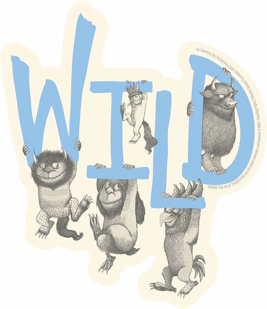 Sticker – Where The Wild Things Are Maurice Sendak Book Kids Children's Classic