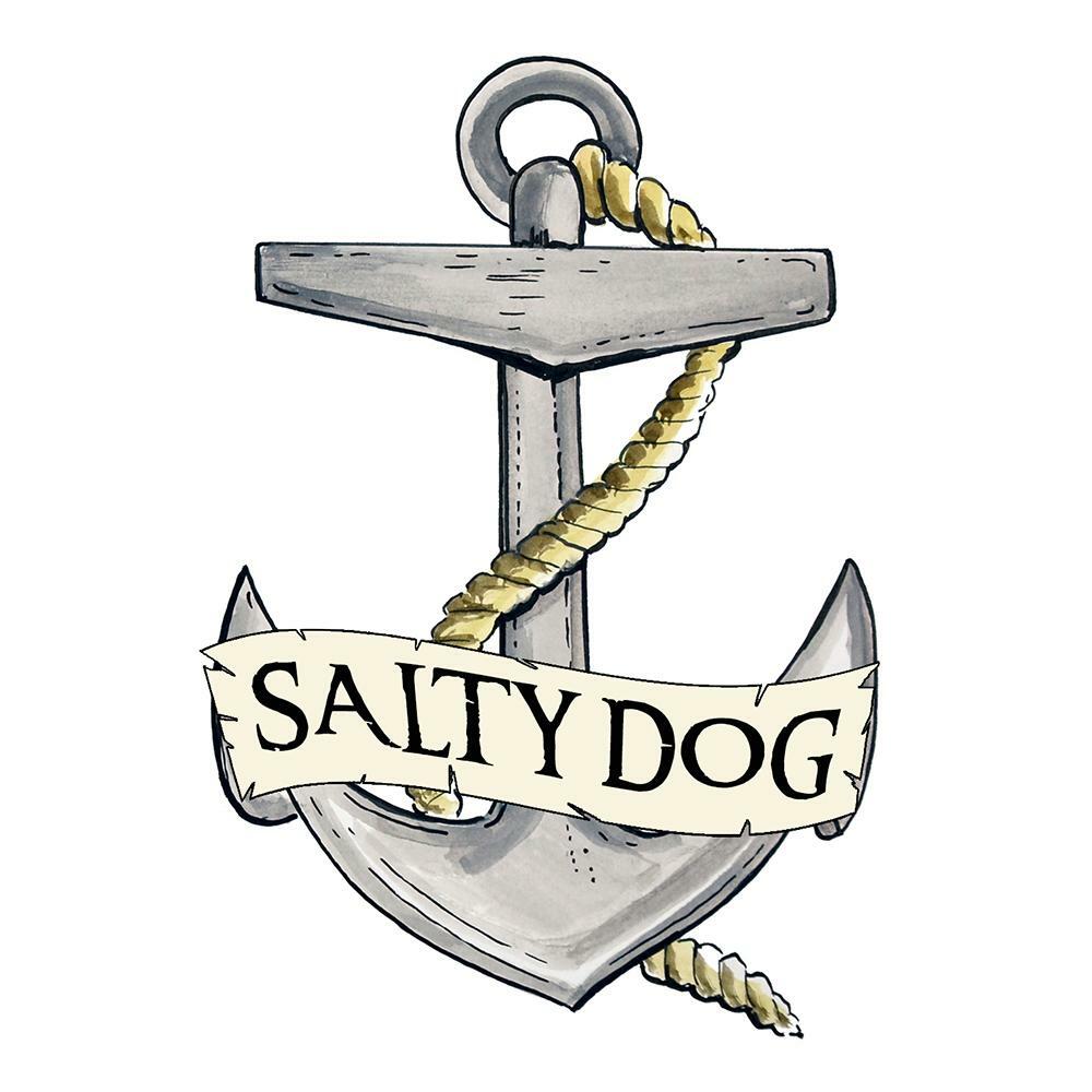 Anchor "Salty Dog" Vinyl Decal Sticker – Car Truck SUV Cooler Tumbler