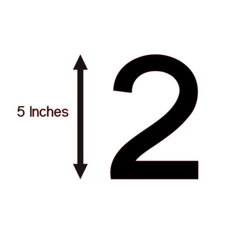 Large Number Stickers Mailbox Address 5" Vinyl Decal Building House Business Car