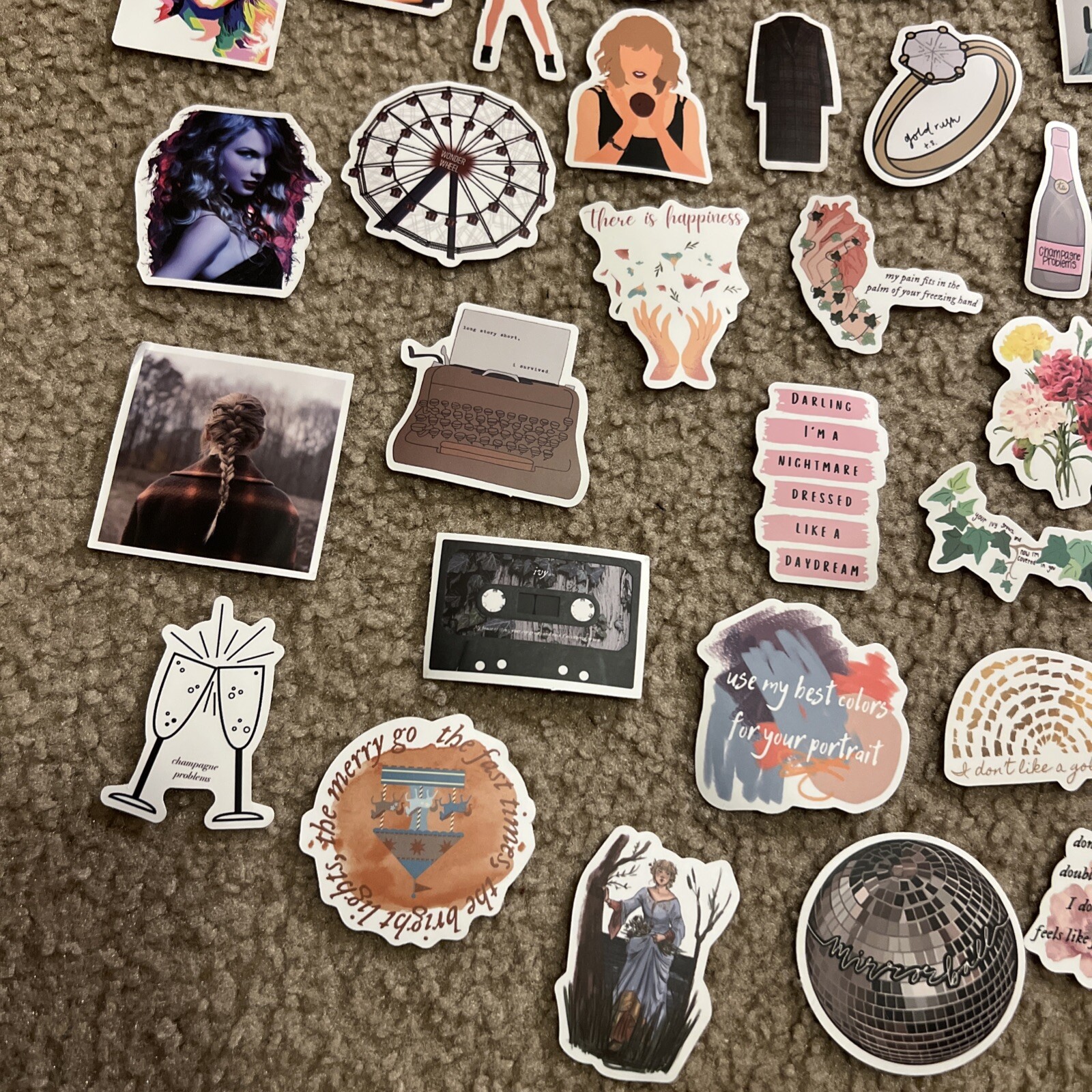 100 Piece Taylor Swift Stickers Laptop Luggage Decals Dope Wall Sticker Lot A