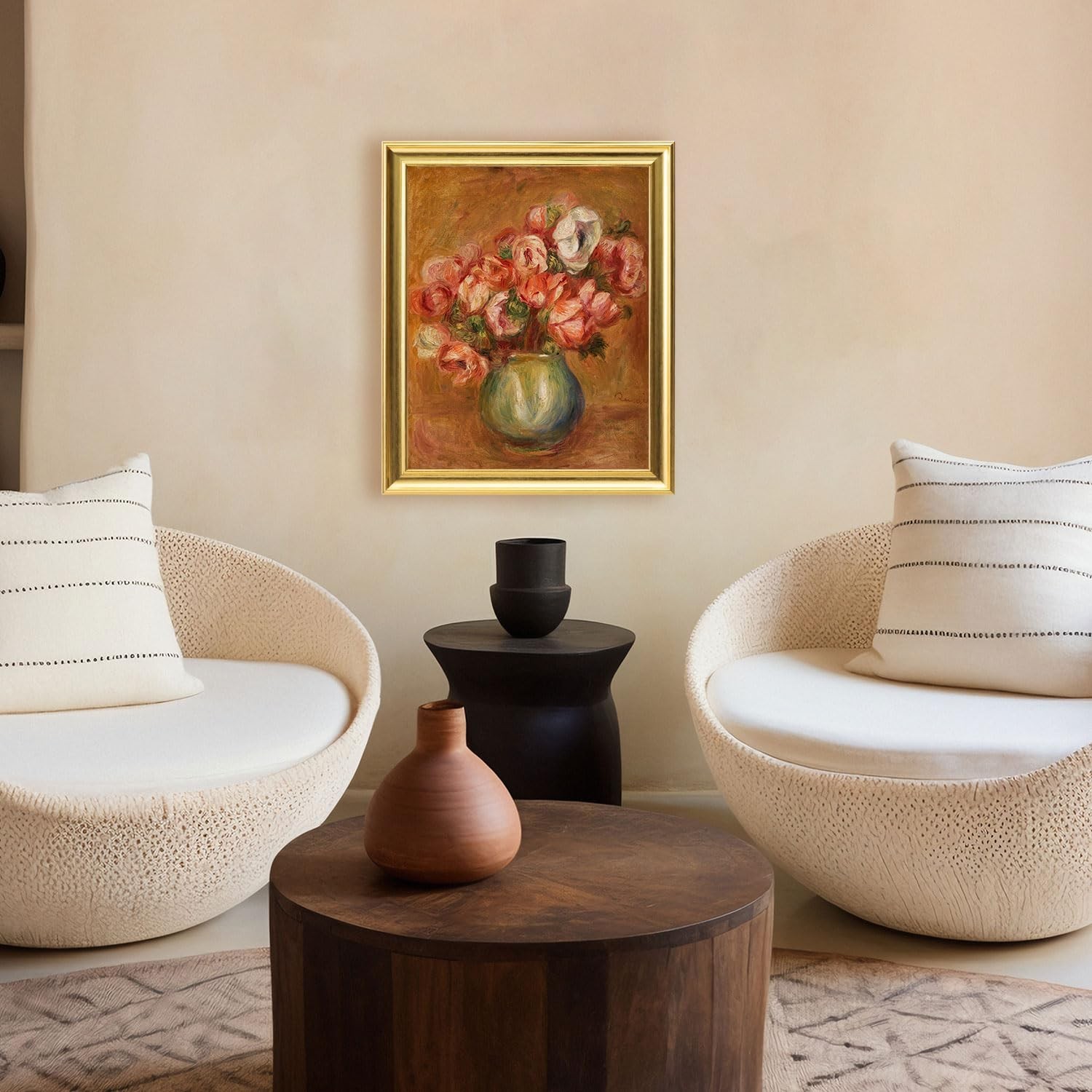 Gold Framed Eclectic Canvas Wall Art Decor, Wall Prints for Bedroom Bathroom …