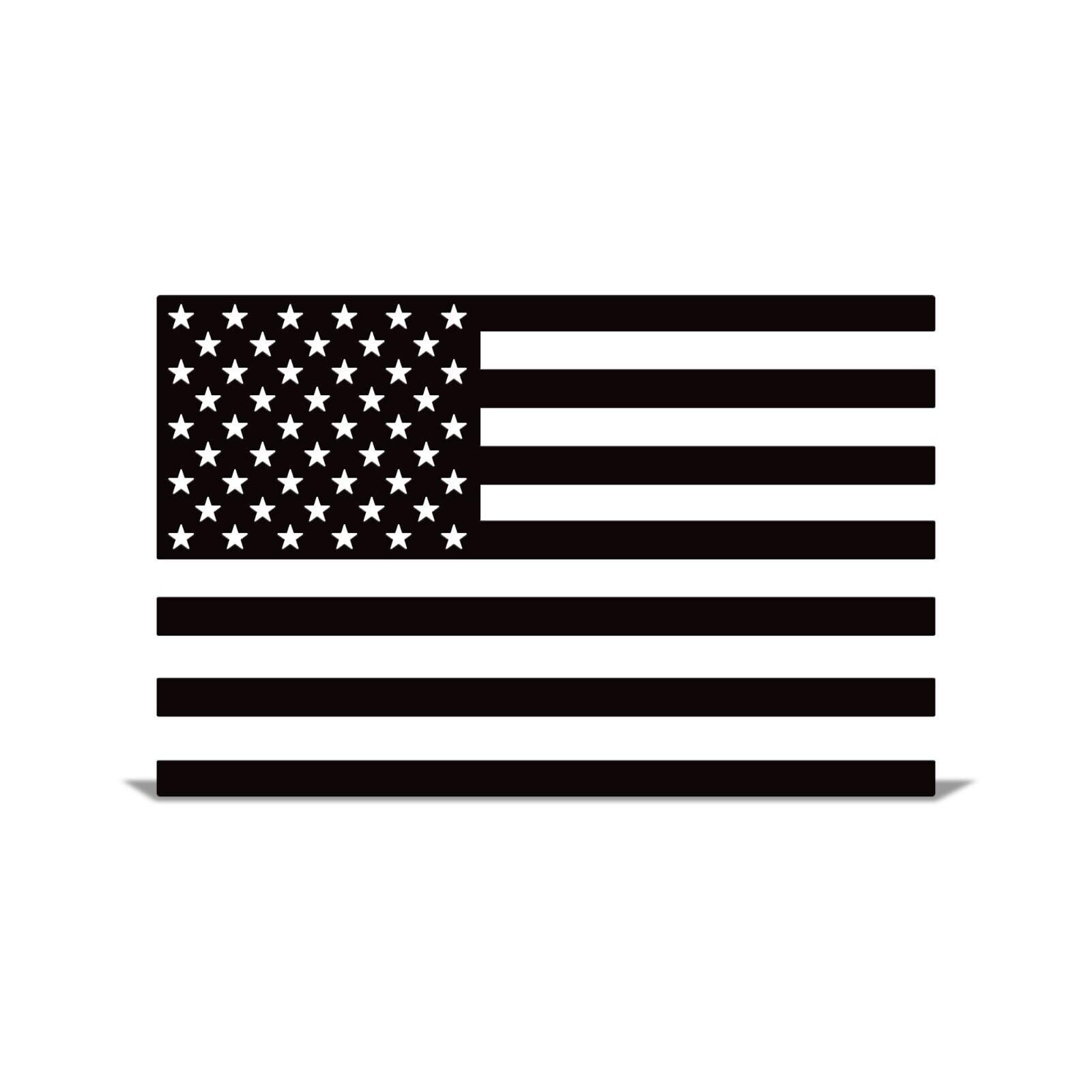Rear Window American Flag Decal for Chevy Silverado/GMC Sierra Matte Black