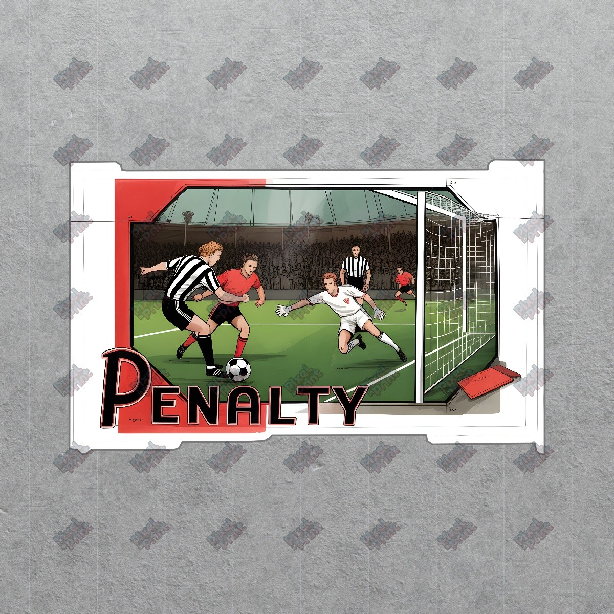 Vintage Soccer Penalty Kick Art Print Classic Sports Poster Soccer #8304