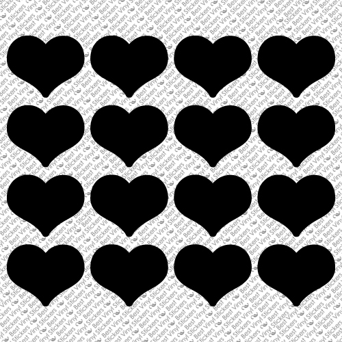 HEART PICK COLOR / SIZE VINYL WALL ROOM CAR DECOR ART DECAL STICKER (H-01)