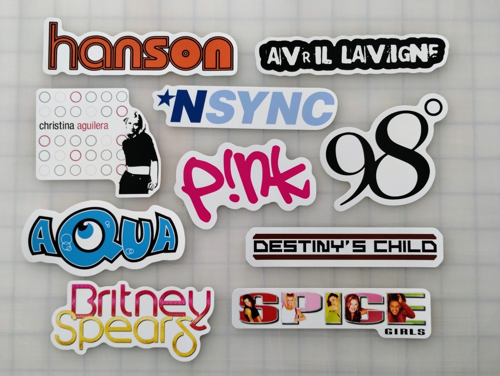 90's Pop Vinyl Sticker Lot (10 Stickers) boy band singer vintage nostalgia kid