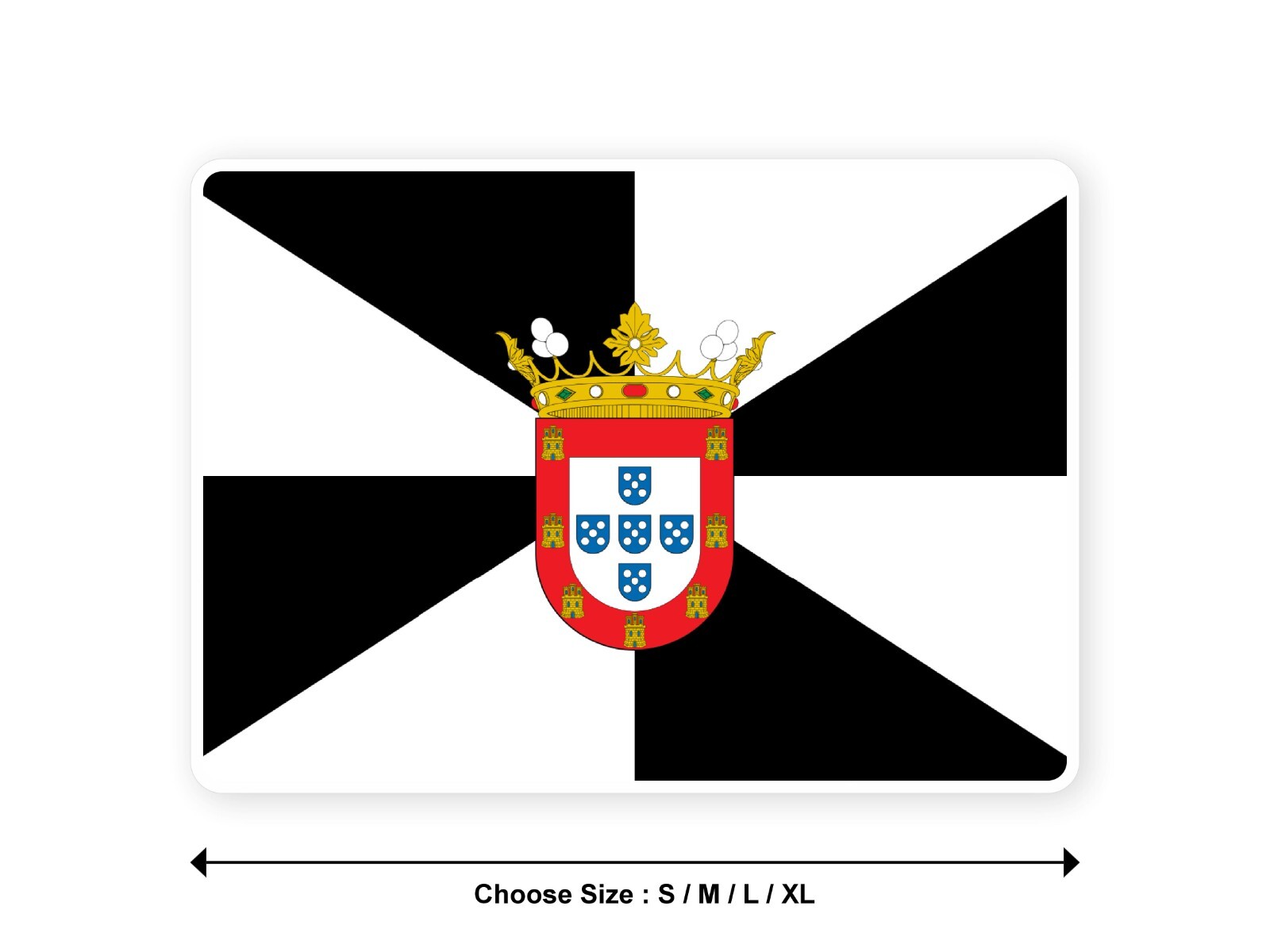 Sticker flag SPAIN CEUTA spanish autonomous community 3,9′′(S) -11′′(XL) decal