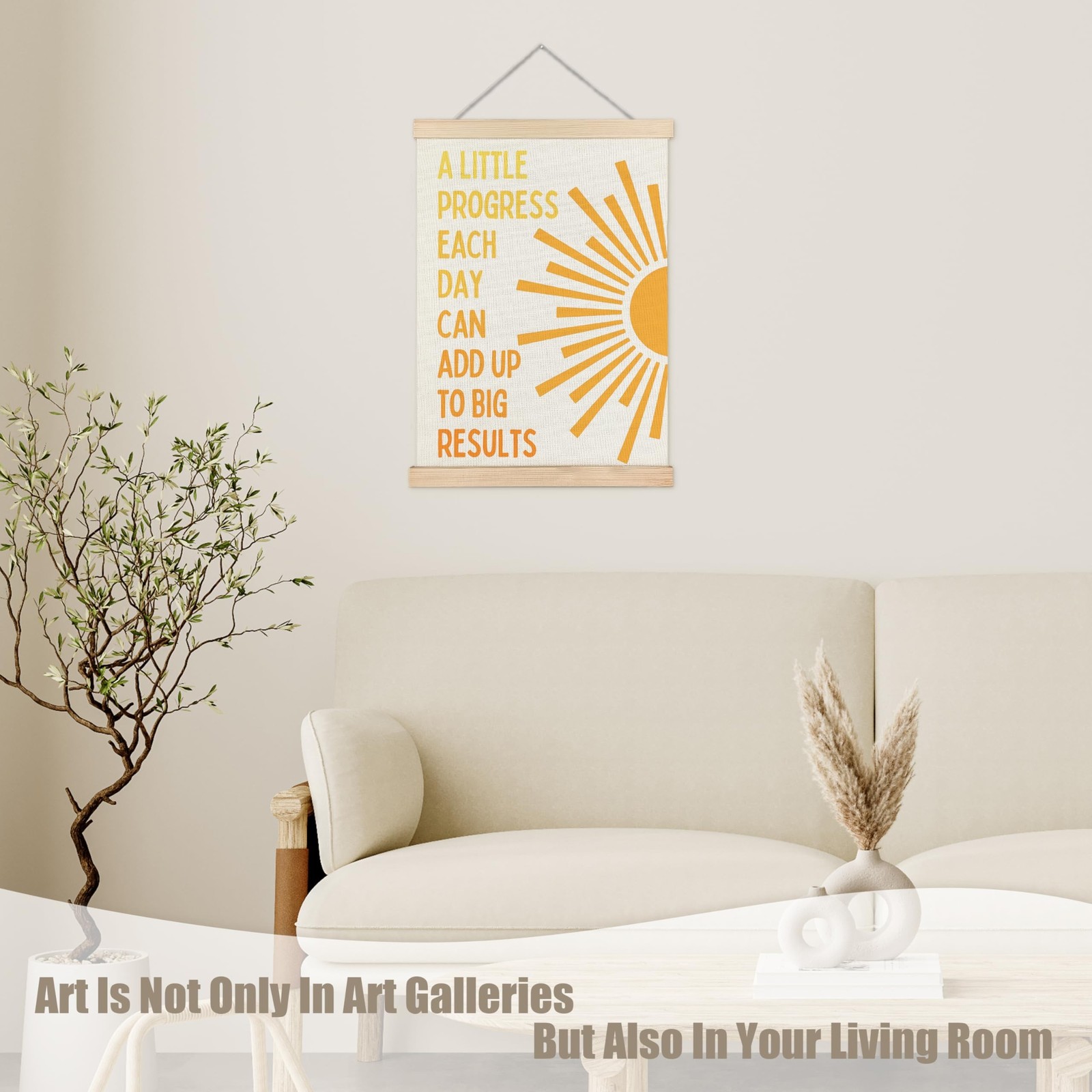 WUCHJ Boho Sunshine Mental Health Wall Art Poster, Motivational Office Decor,…