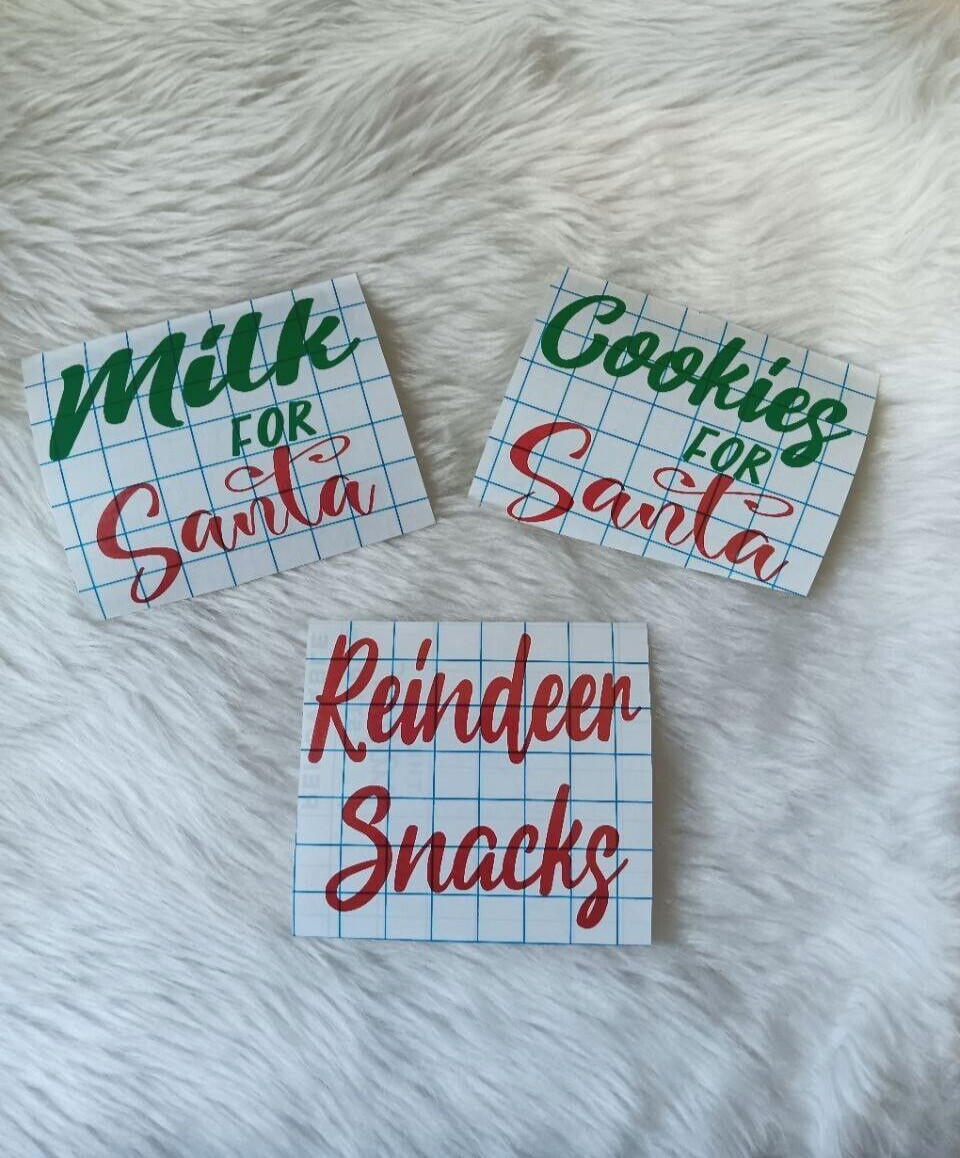 Treats for Santa Sticker Cookies for Santa Christmas Decal Cup Car