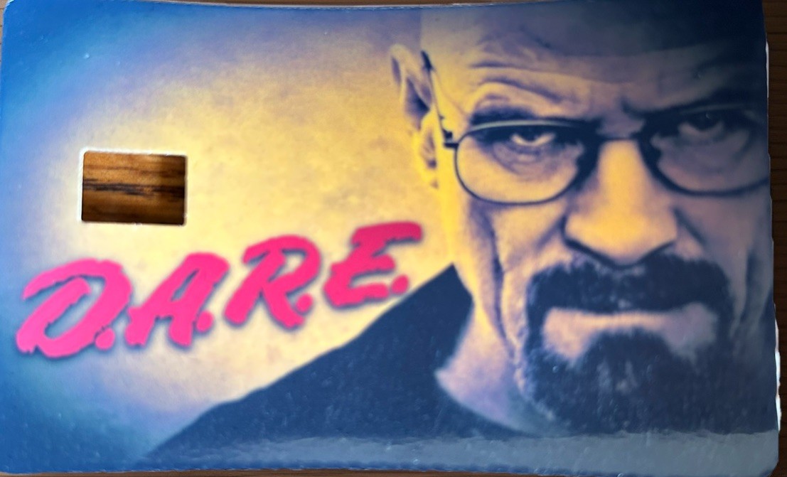 DARE Credit Debit Card Skin Cover Sticker Chip Funny Decal