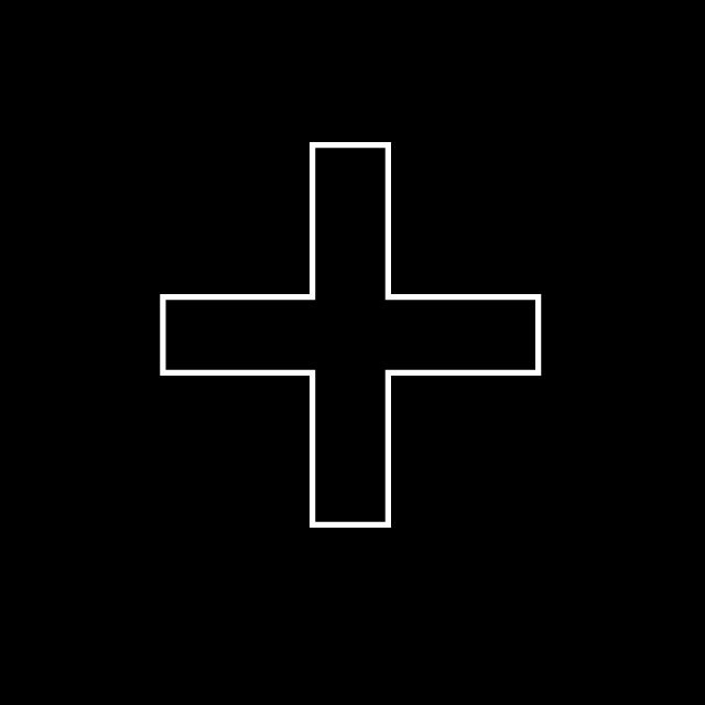 PLAIN CROSS Solid Outline Vinyl Decal Sticker – FREE USA SHIPPING