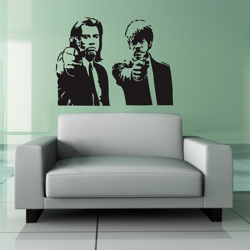 Banksy Pulp Fiction Movie Jules Vincent Pop Street Graffiti Sticker Cool Decal