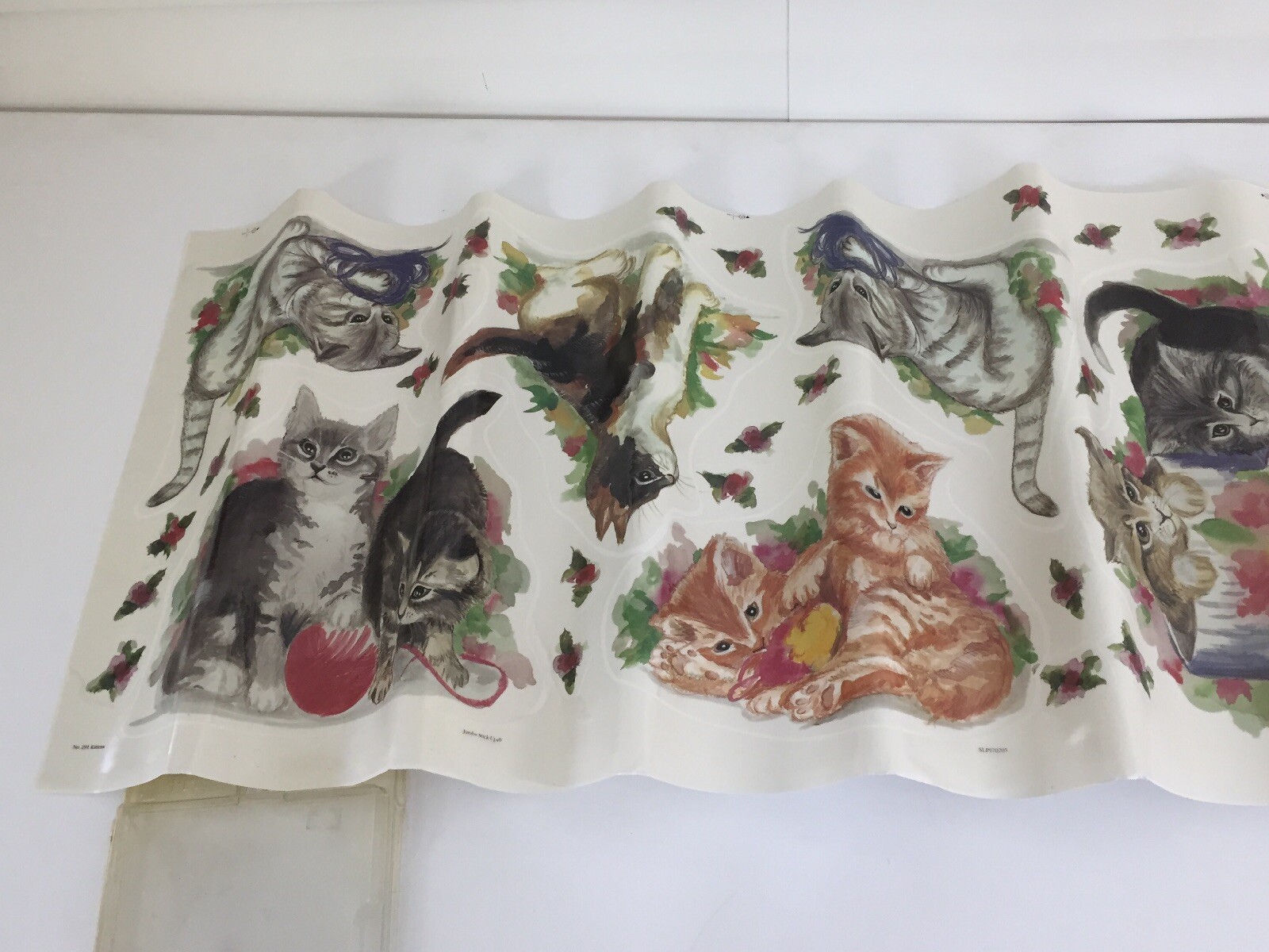 Vtg Priss Prints Jumbo Stick-Ups Kittens PreCut Reusable Wall Decoration #40291