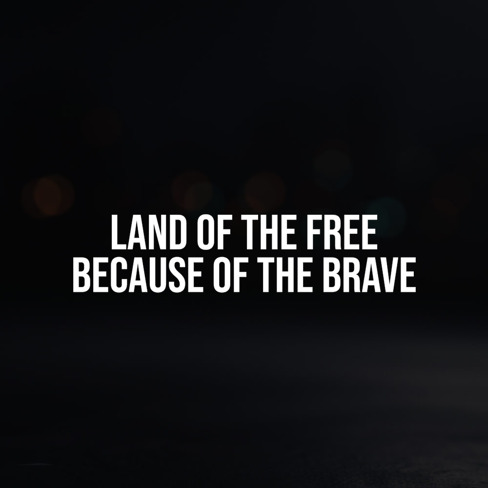 8in Vinyl Decal Sticker – "Land Of The Free Because Of The Brave"