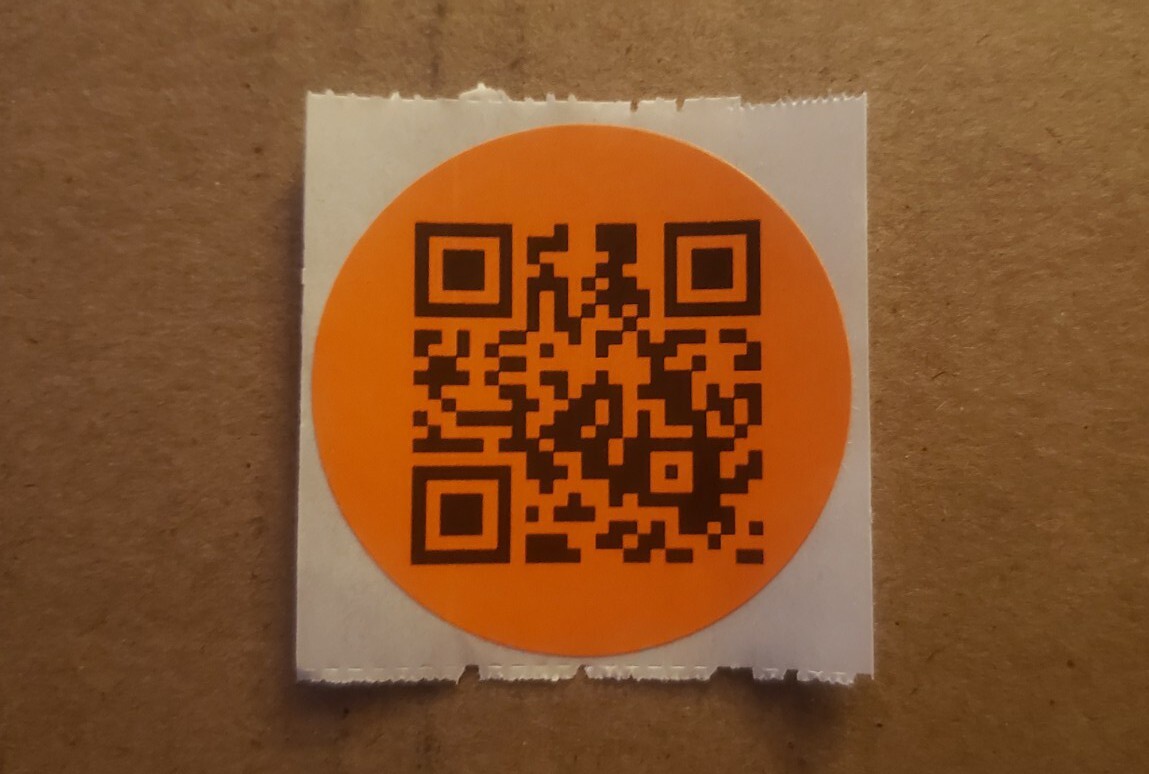 25 Orange Rick Roll Joke Video QR Code Labels/Stickers