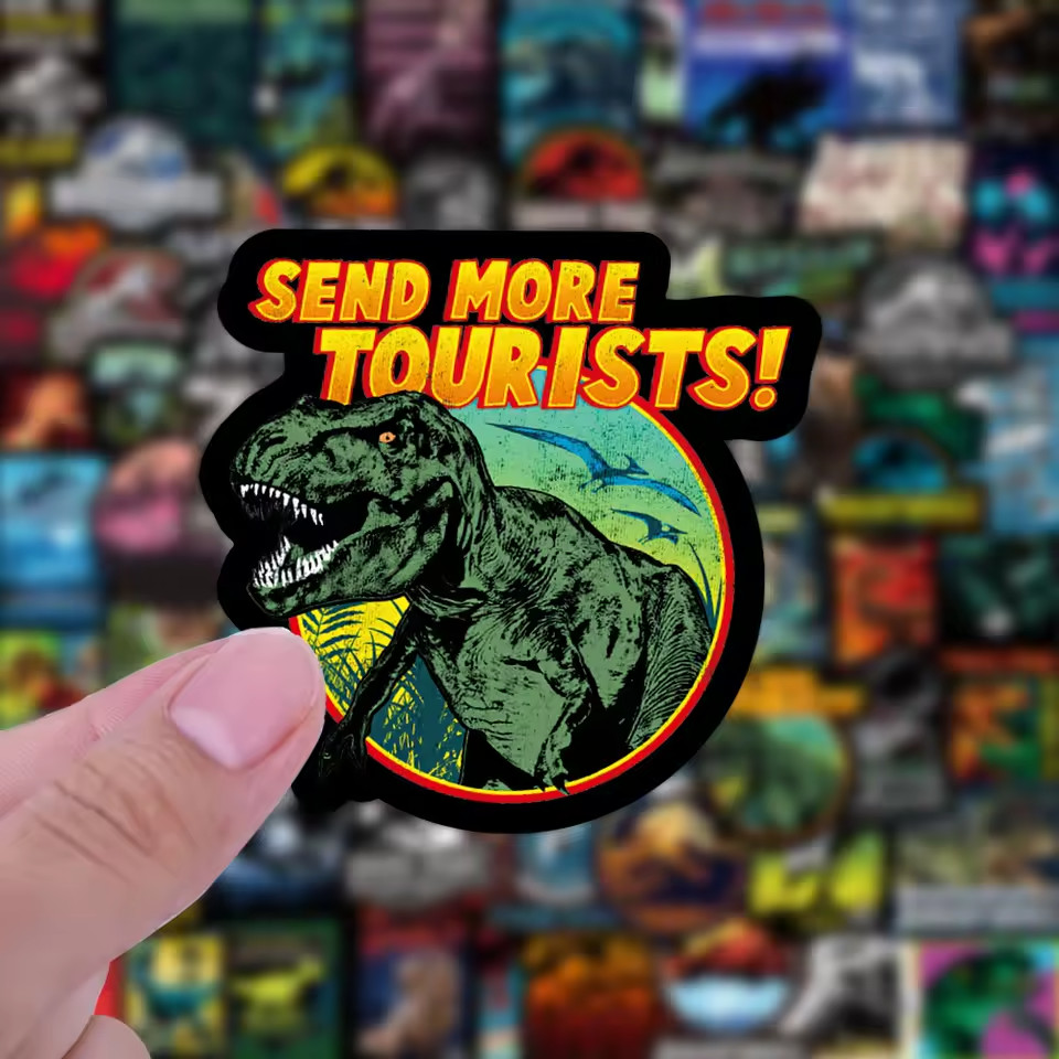 75 JURASSIC WORLD/PARK MOVIE Inspired Sticker-Tool Box, Water-Bottle, Bike Truck