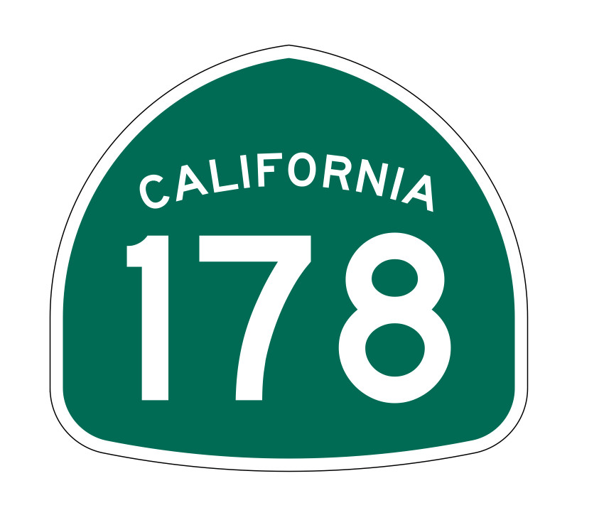 California State Route 178 Sticker Decal R1246 Highway Sign
