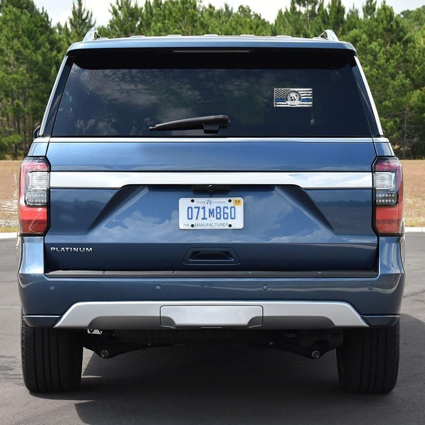6pcs Thin Blue line Flag Code 4 Car Sticker Decal, Police Support American Flag