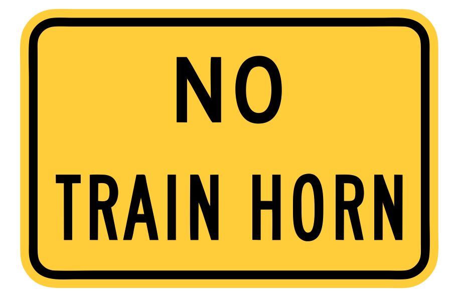 No Train Horn Railroad Railway Train Sticker Decal R7321
