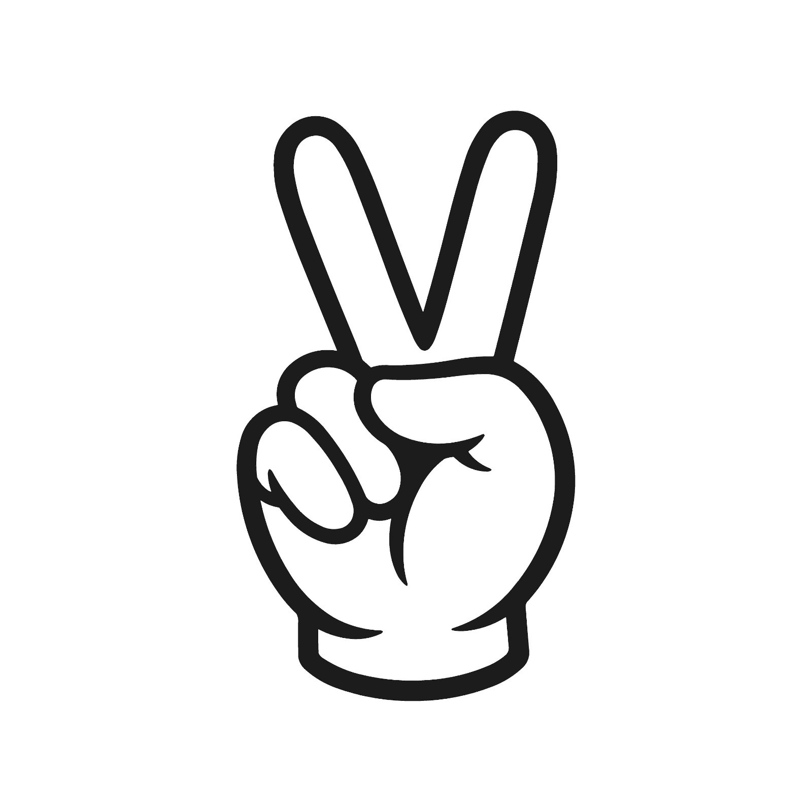 Peace hand symbol vinyl decal peace sign Sticker