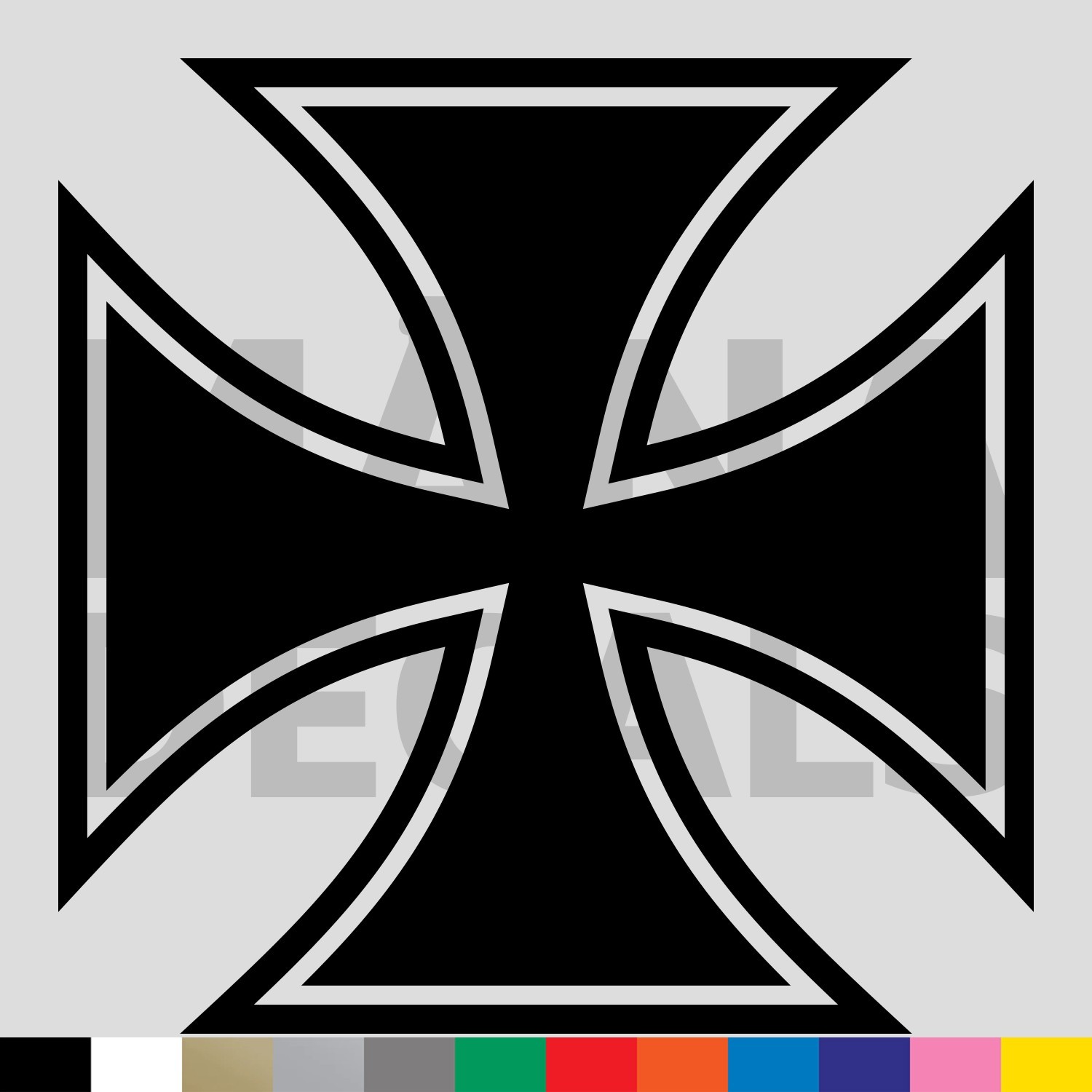 Iron Cross Vinyl Die Cut Decal Sticker – German Maltese Motorcycle Biker Outlaw