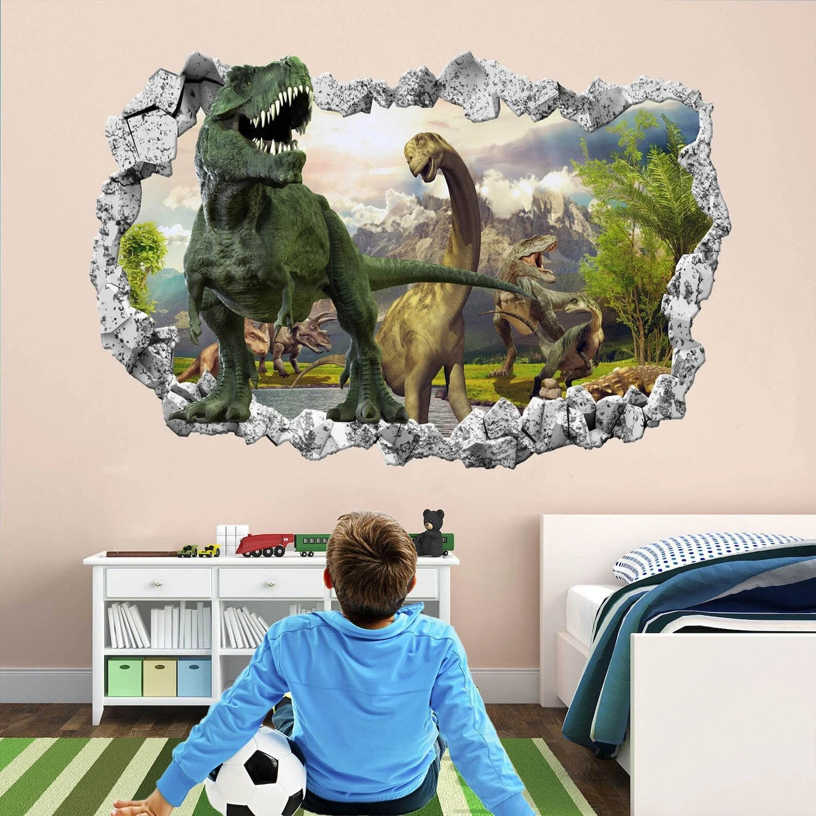 Jurassic T-Rex Dinosaur Wall Sticker Removable Vinyl Decal Kids Room Wall Decor
