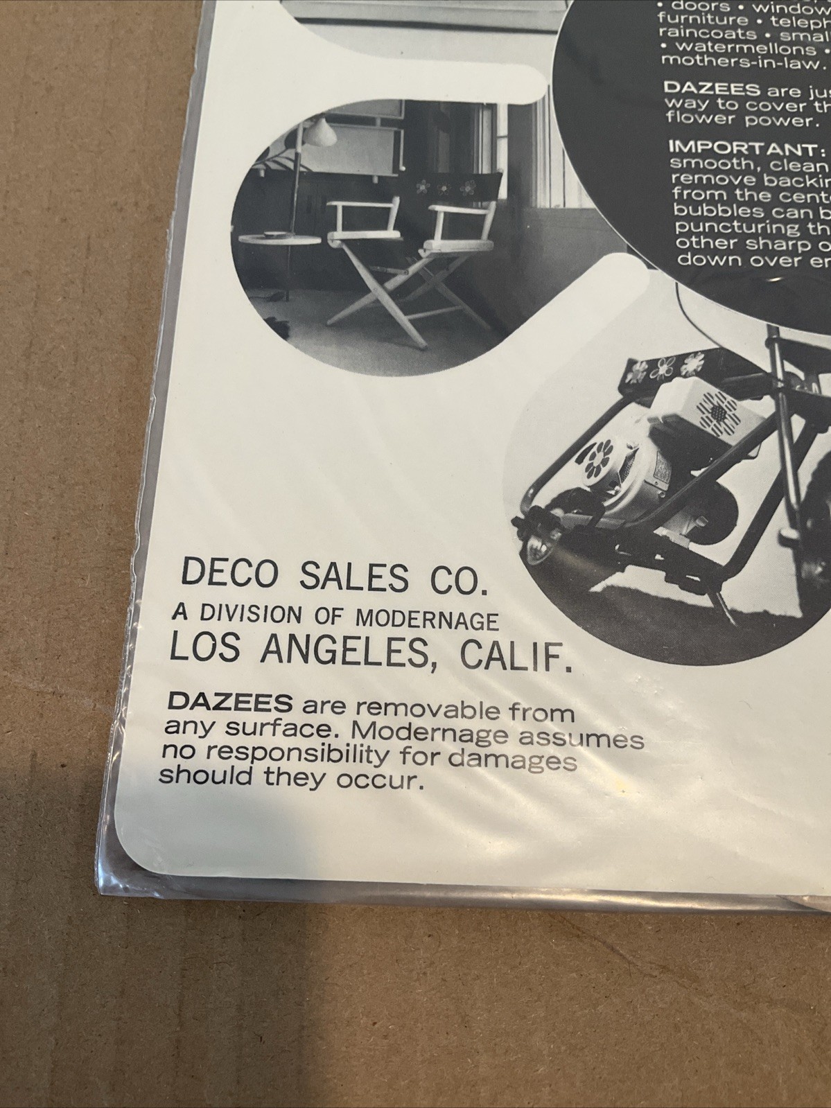 Vintage Genuine Brand New Dazees 1968 Los Angeles Flower Power Groovy RARE