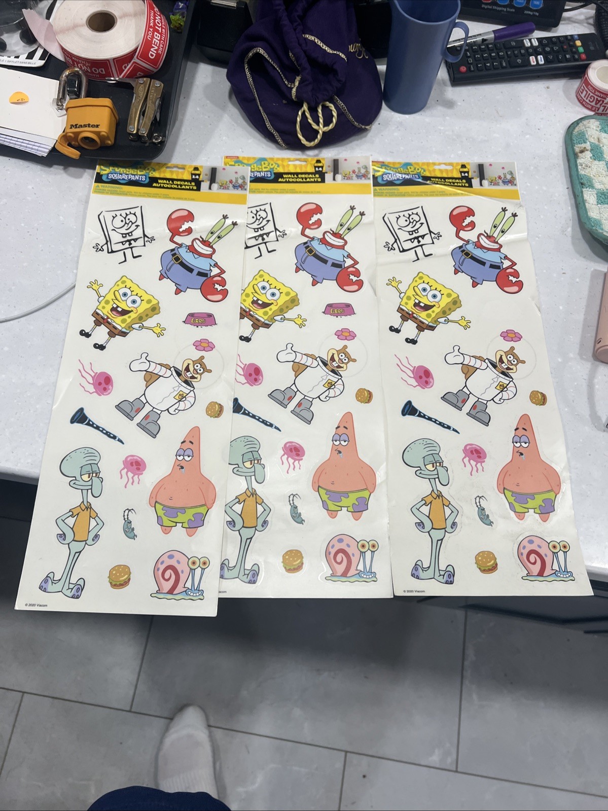3 SPONGEBOB SQUAREPANTS PATRICK & friends wall stickers 14 room decals