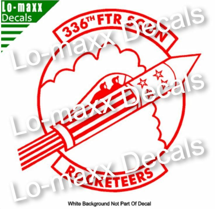 336th Fighter Squadron Rocketeers Military Aircraft Insignia Die Cut Vinyl Decal