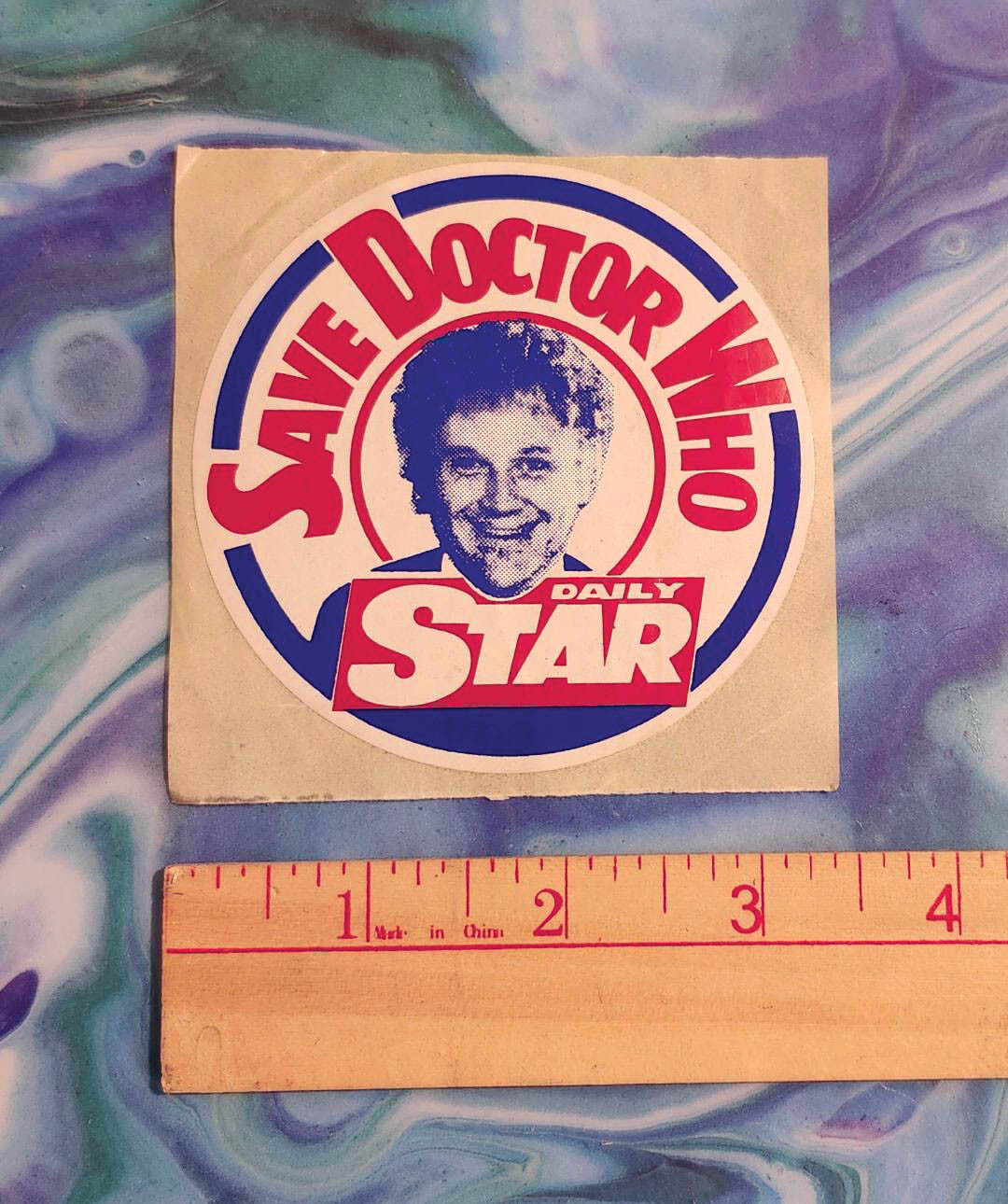 SAVE DOCTOR WHO Vinyl Sticker – 3 x 3 inches Colin Baker Sixth Doctor (1985)