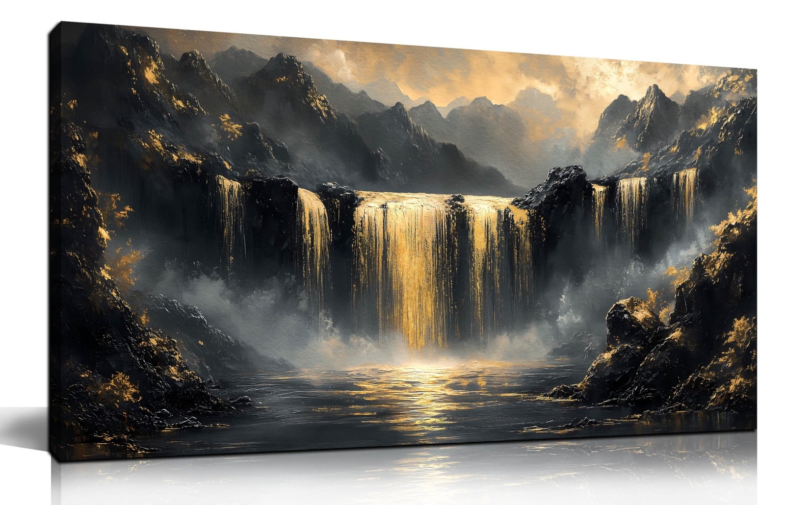 Waterfall Canvas Wall Art for Living Room – Mountain Art Wall Decor for Offic…