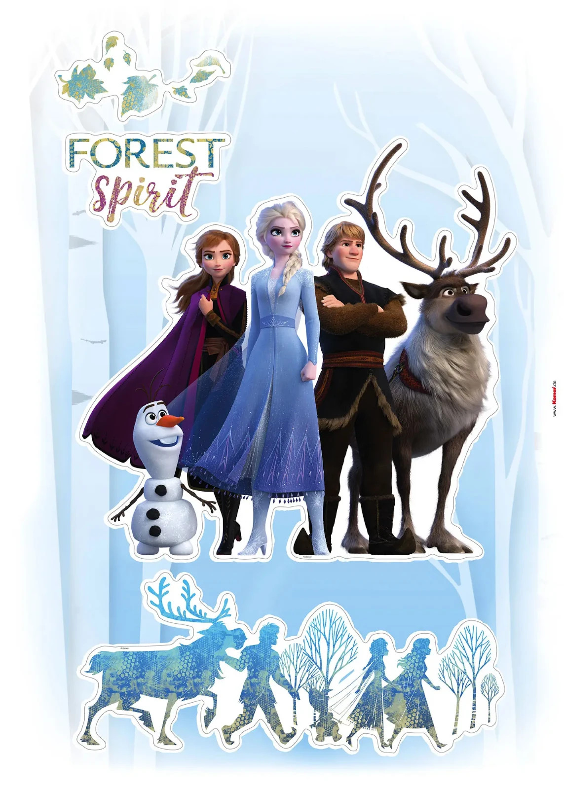 Frozen Wall STICKERS furniture decals 61 piece set 50x70cm Disney Elsa Anna Olaf