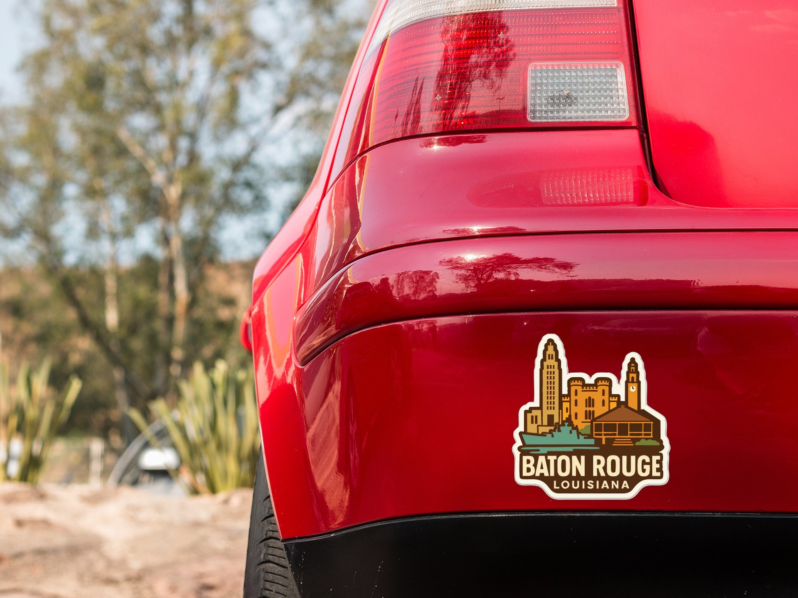 Baton Rouge Louisiana Sticker Decal Vinyl Die-Cut City Skyline Landmark Design