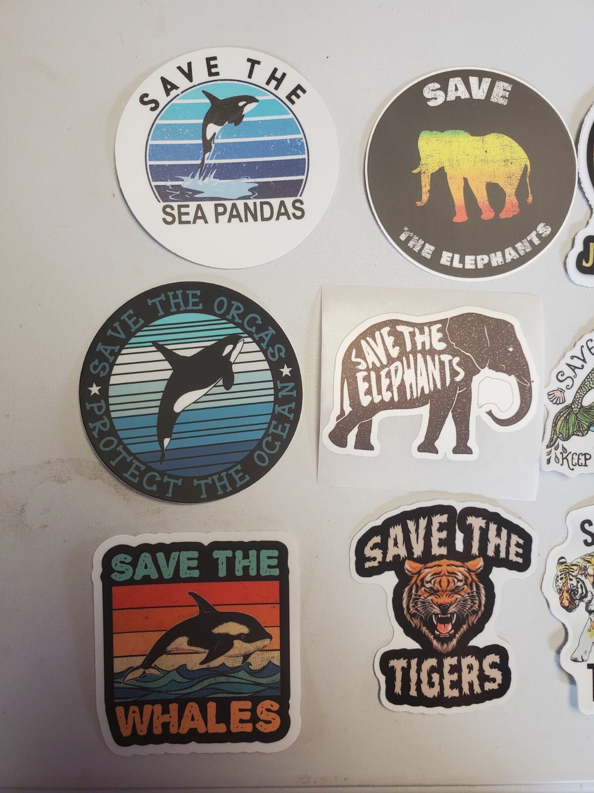 WILDLIFE CONSERVATION STICKERS VARIETY PACK (14) *WORLDWIDE 🌐 SHIPPING* WWF