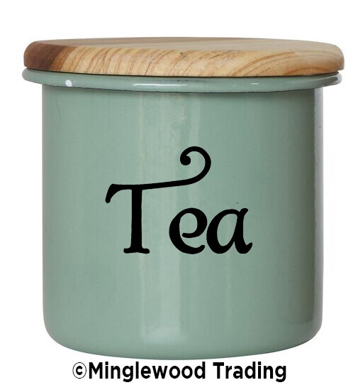 Set of 4 Canister Labels Vinyl Stickers – Flour Tea Sugar Coffee – Kitchen Swash