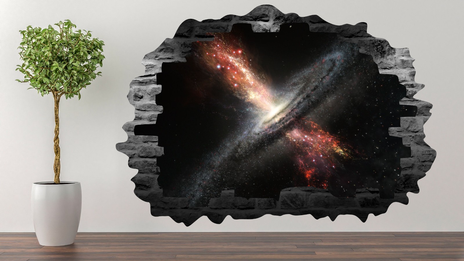 Galaxy Wall Decals Stickers Mural Space Theme Removable Home Decor L-40