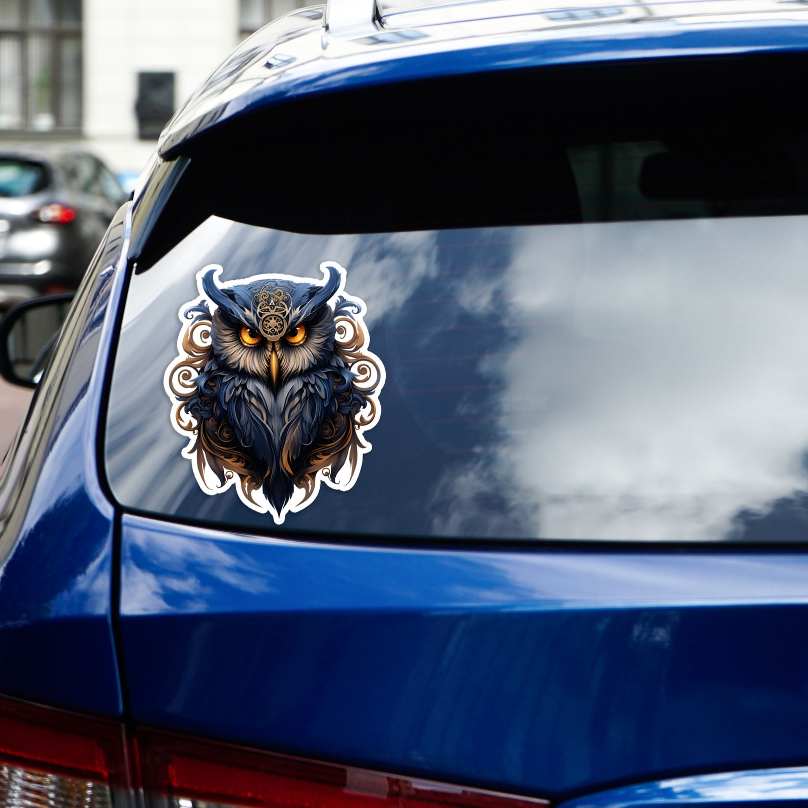Steampunk Owl Portrait – Vinyl Decal Sticker – Car Window Laptop – #1970