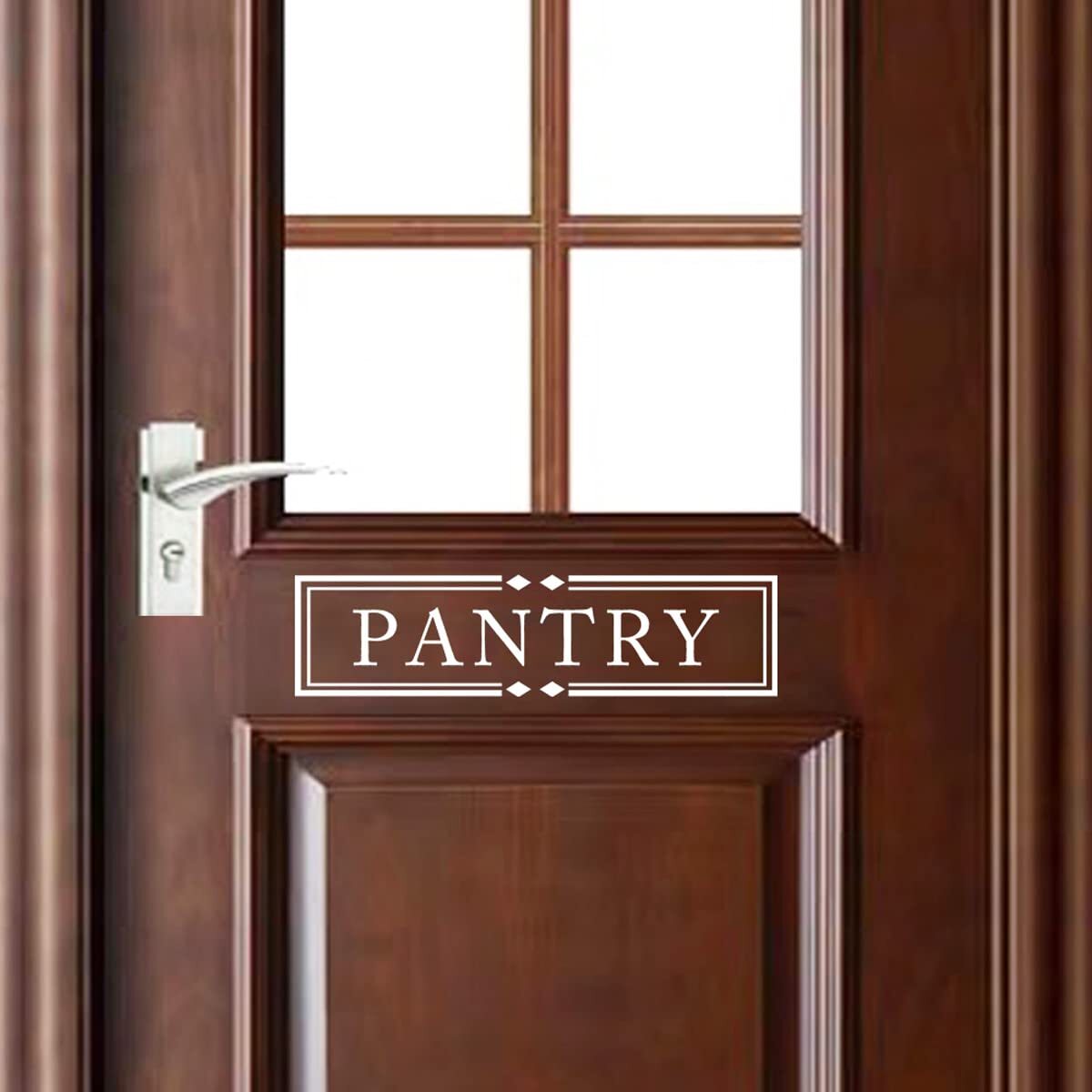 Pantry Decal Room Vinyl Sign Door Wall Stickers 15.5×4, White