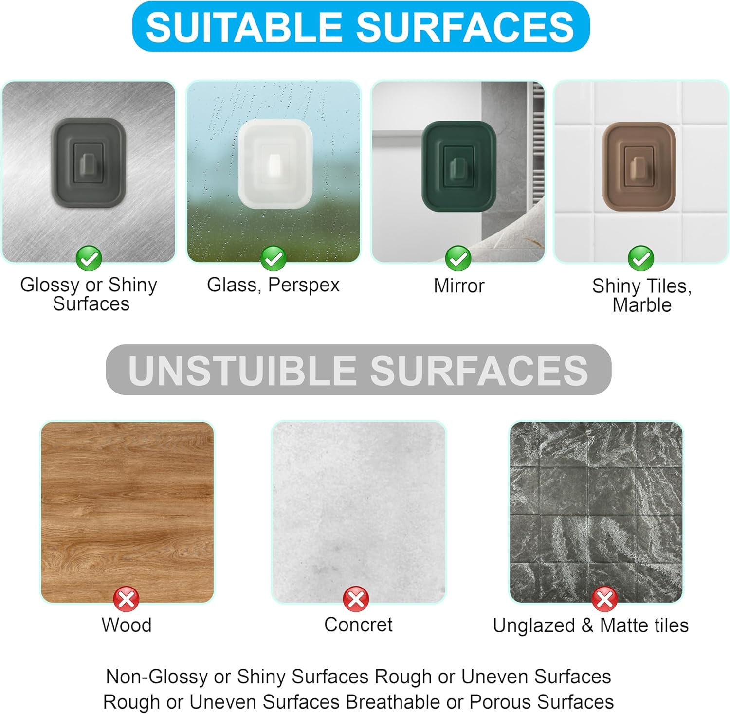 Silicone Simple Multipurpose Adhesive Shower Hook Reusable Hanger Bathroom Do…