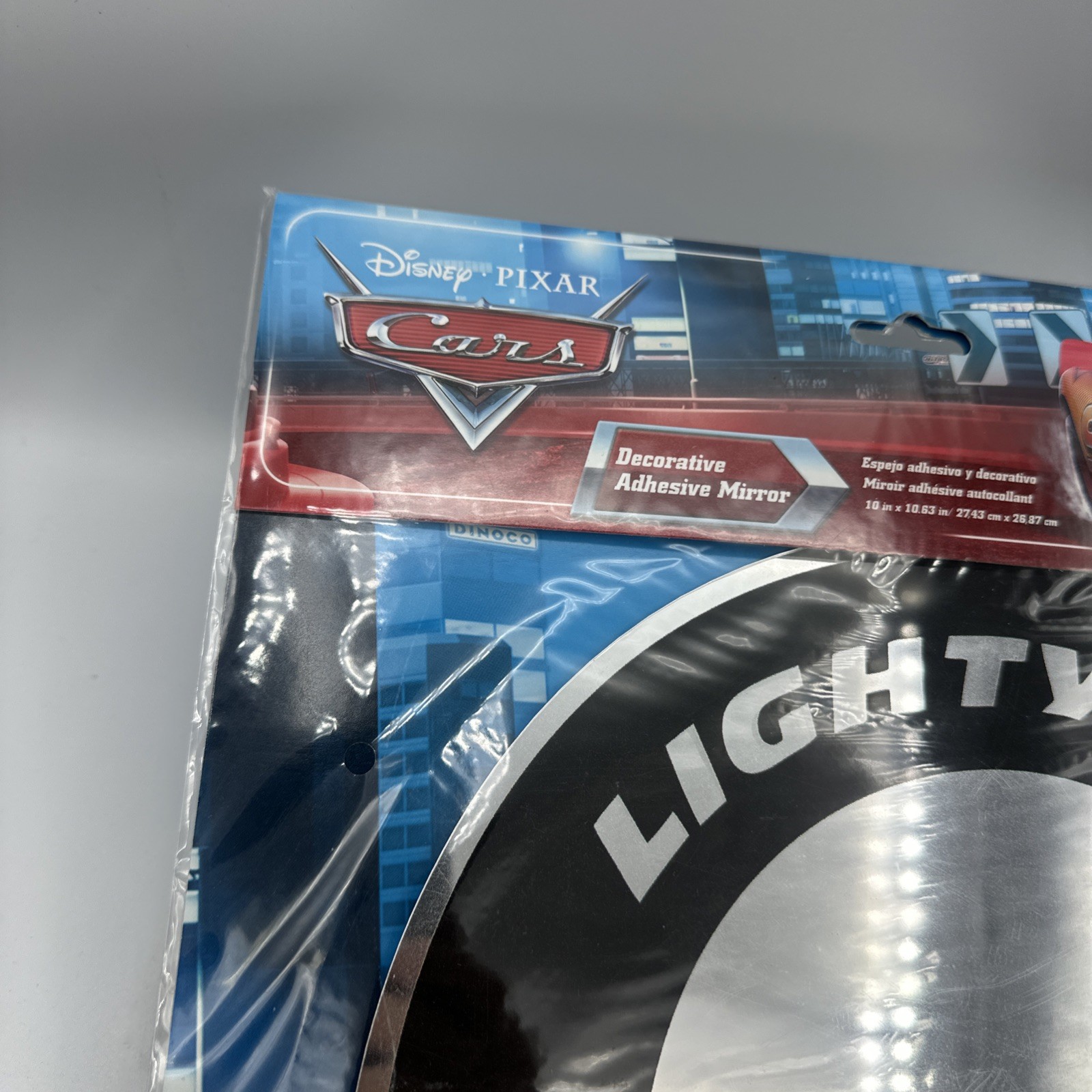 Disney Pixar Cars Lightning McQueen Lightyear Decorative Adhesive Mirror Sealed!