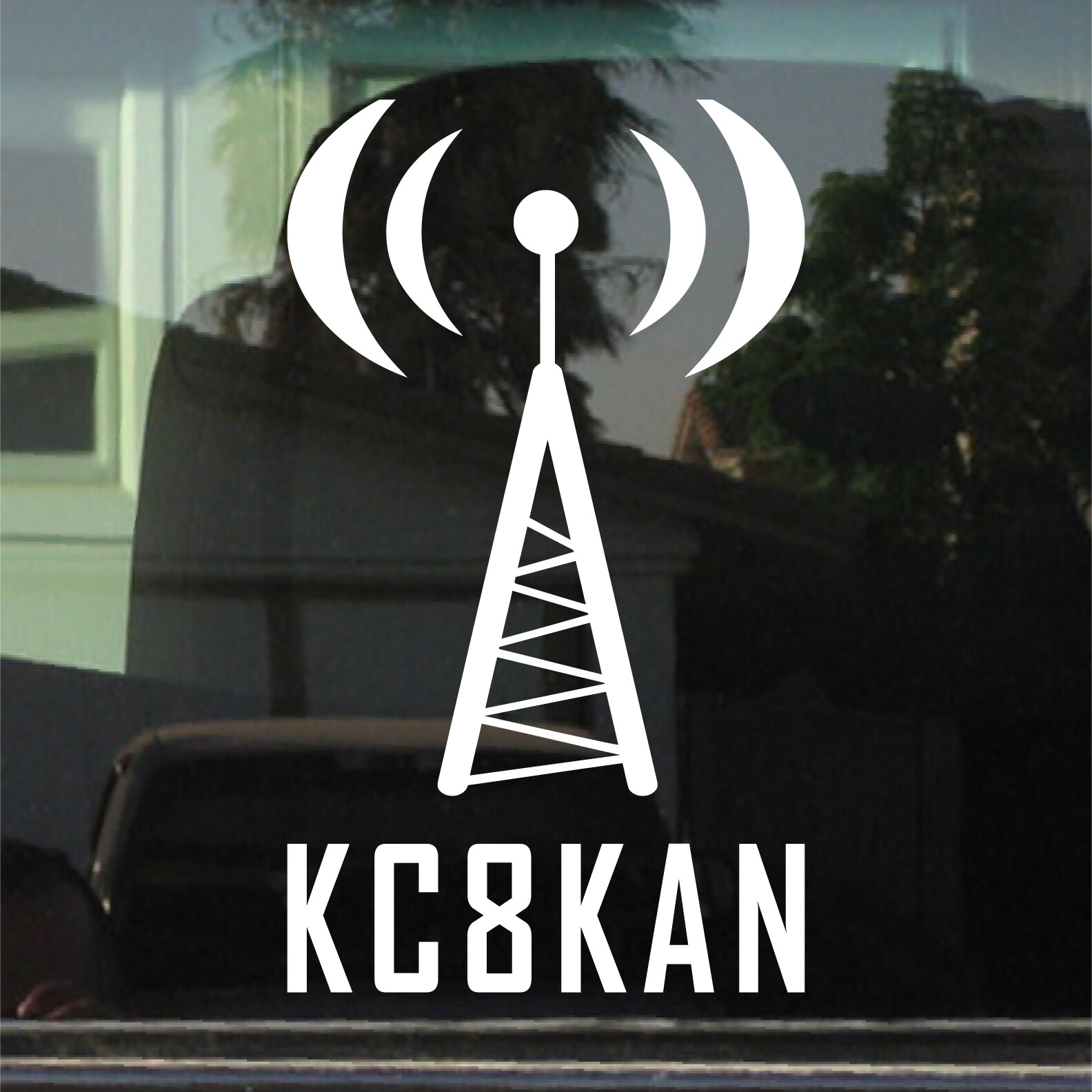 Ham Amateur Radio Call Sign Custom Vinyl Sticker / Decal Modern Style